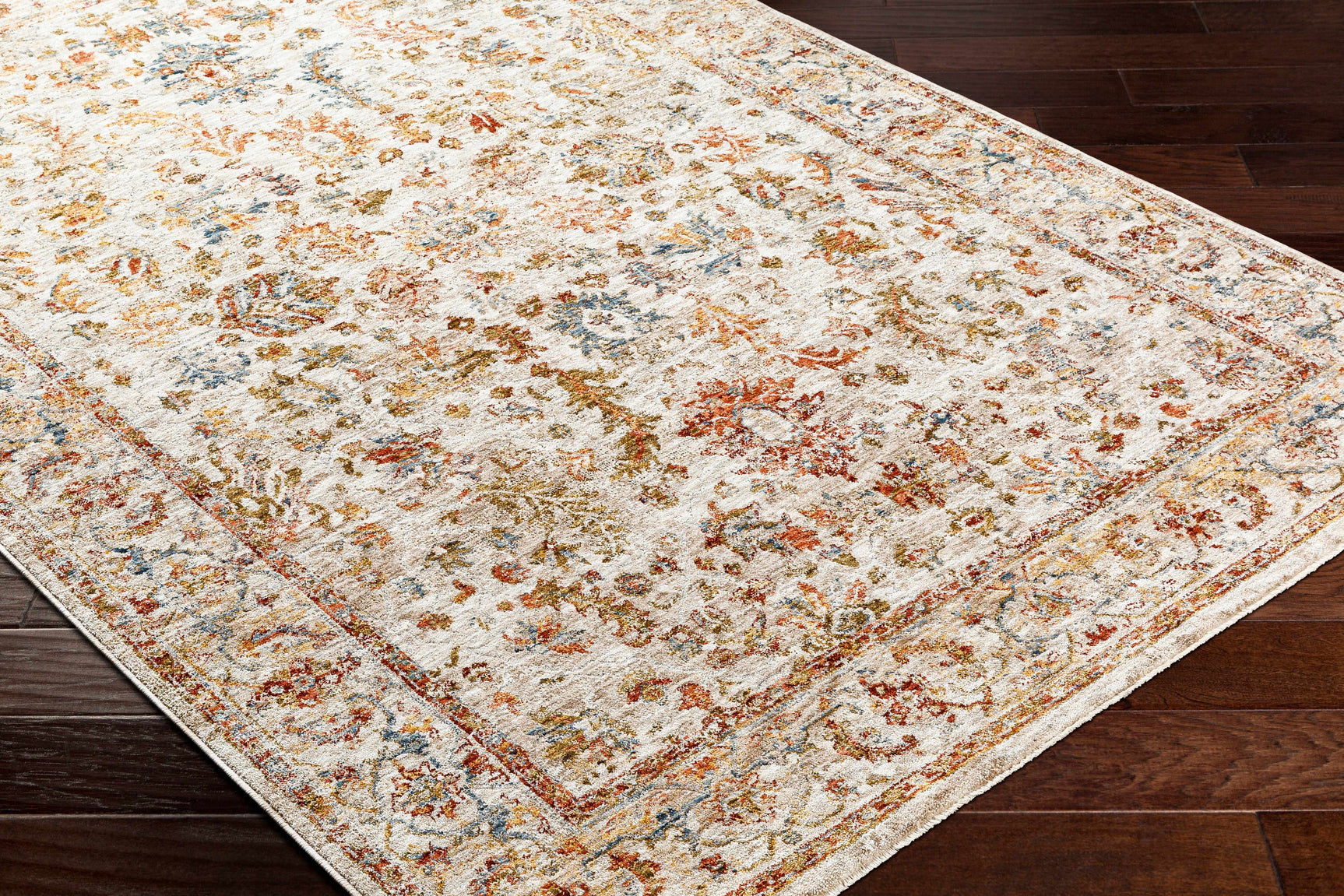 Asabi Beige Textured Rug with Fringes - Ornate Home