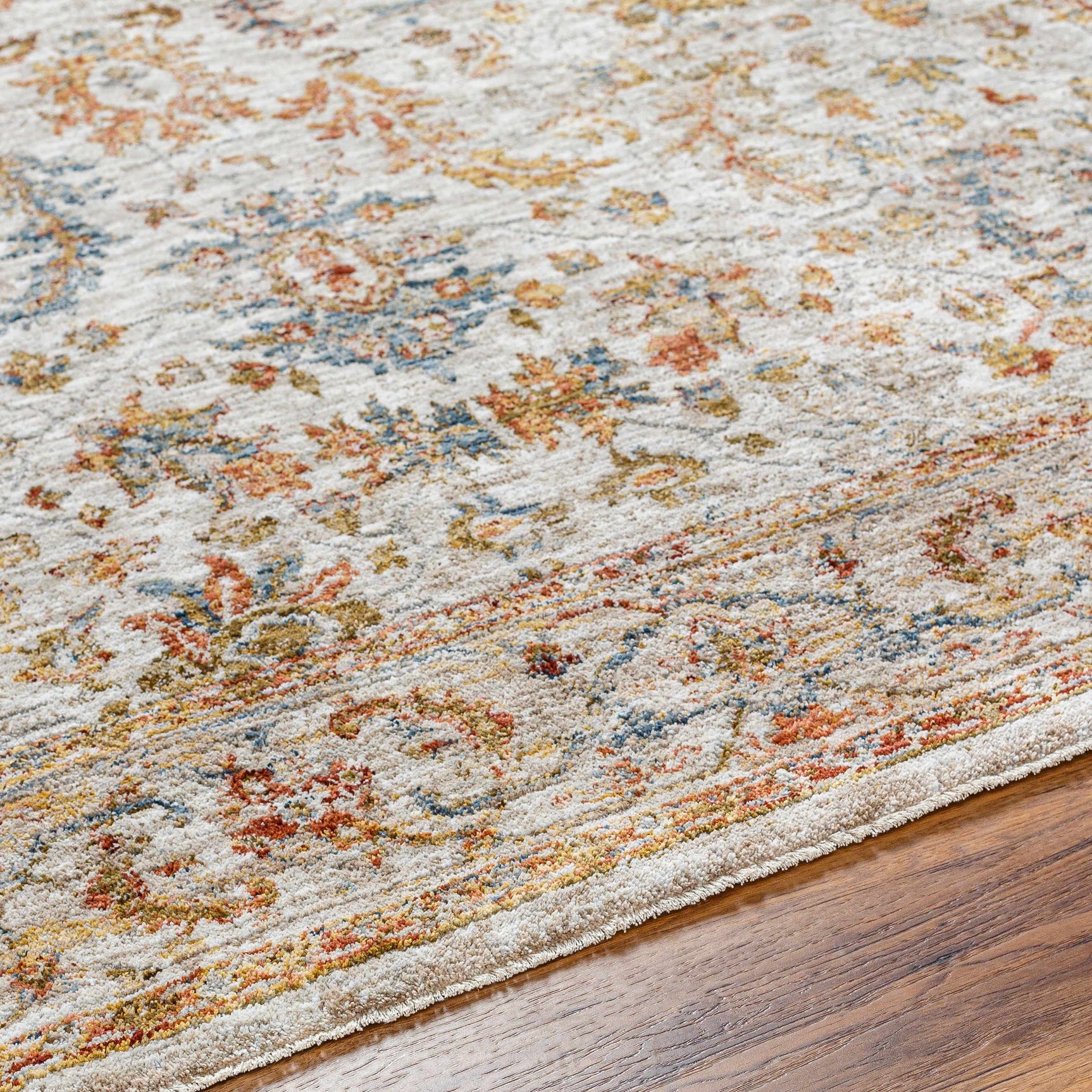 Asabi Beige Textured Rug with Fringes - Ornate Home