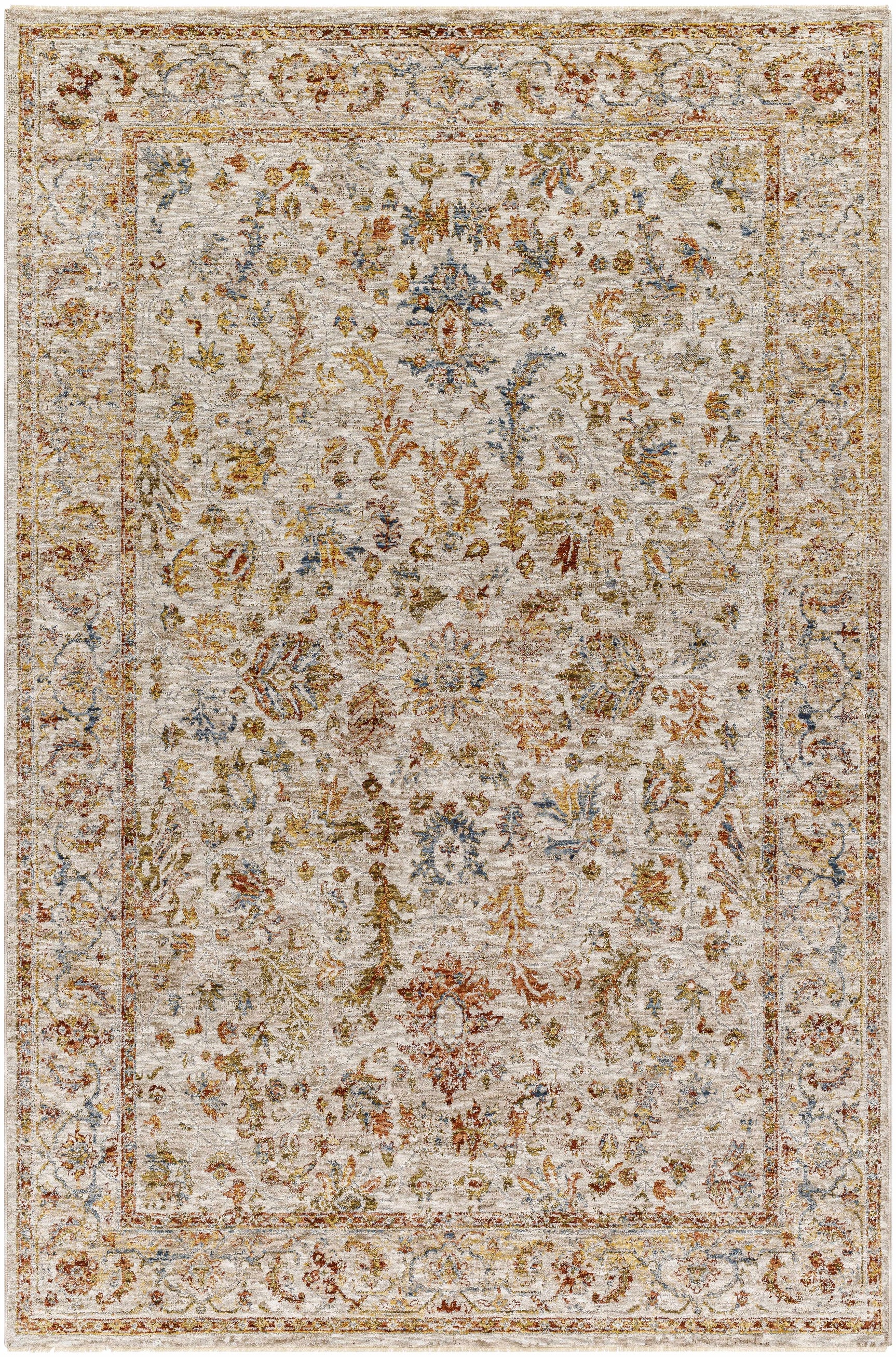 Asabi Tan Textured Rug with Fringes - Ornate Home