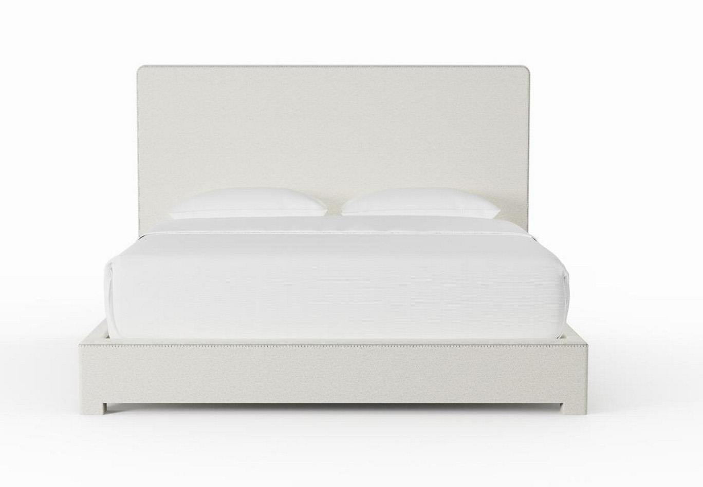 Asana White/Cream King Panel Bed