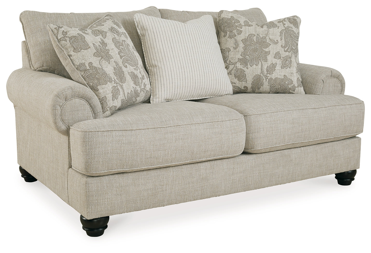 Asanti Fog Loveseat and Ottoman - Ornate Home