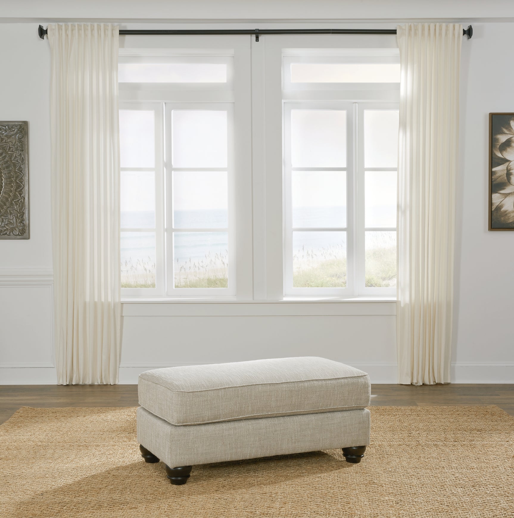 Asanti Fog Loveseat and Ottoman - Ornate Home