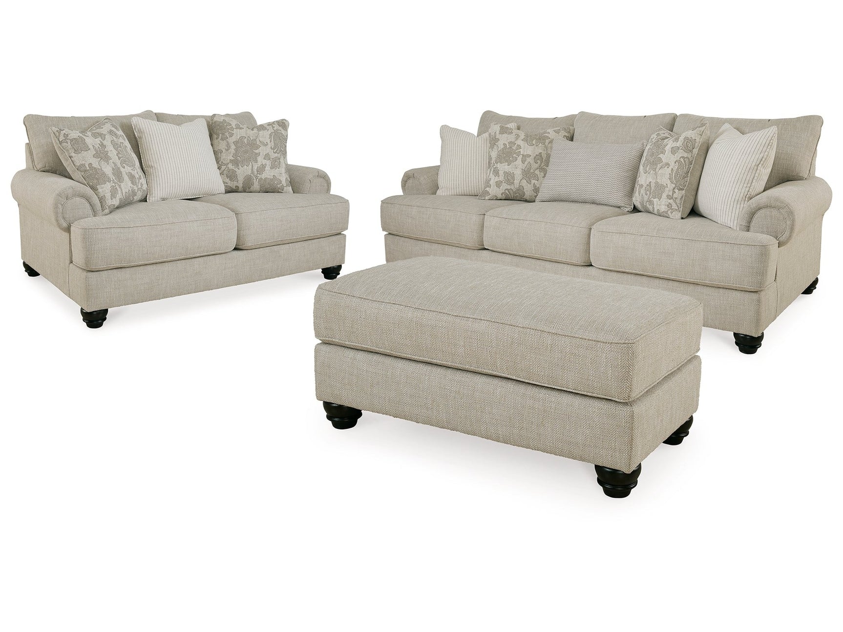 Asanti Fog Sofa, Loveseat and Ottoman - Ornate Home