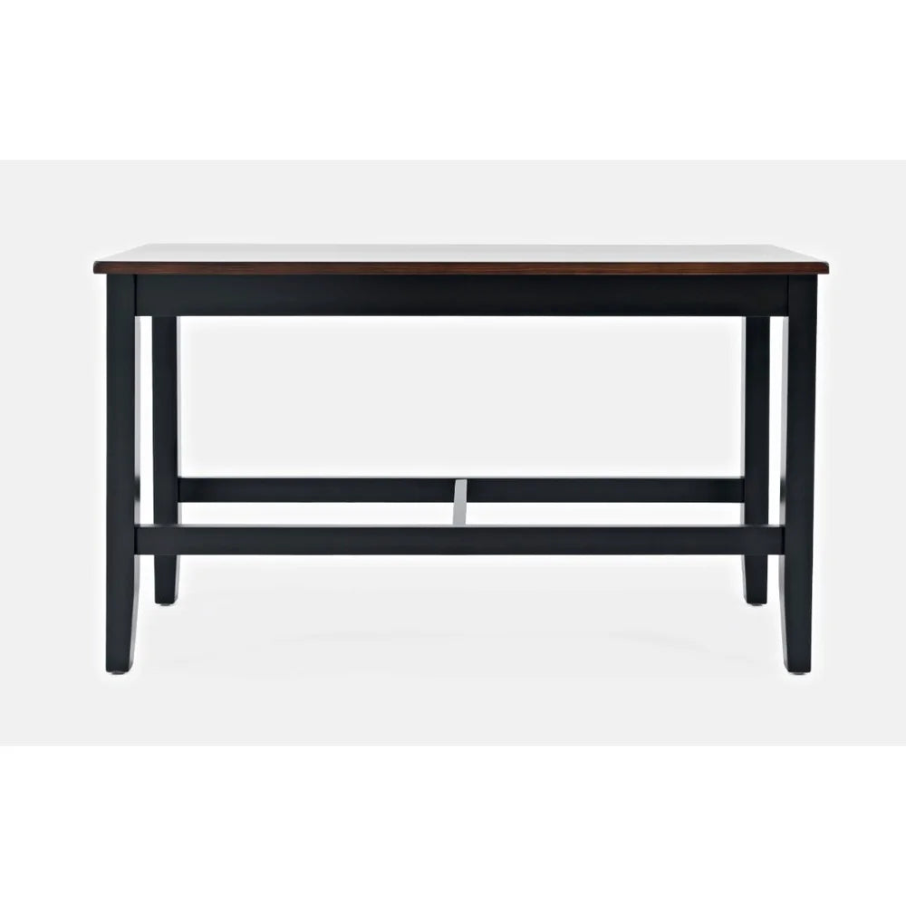 Asbury Park Black/Autumn Brown Counter Dining Table, (2) Stools, Bench - Ornate Home