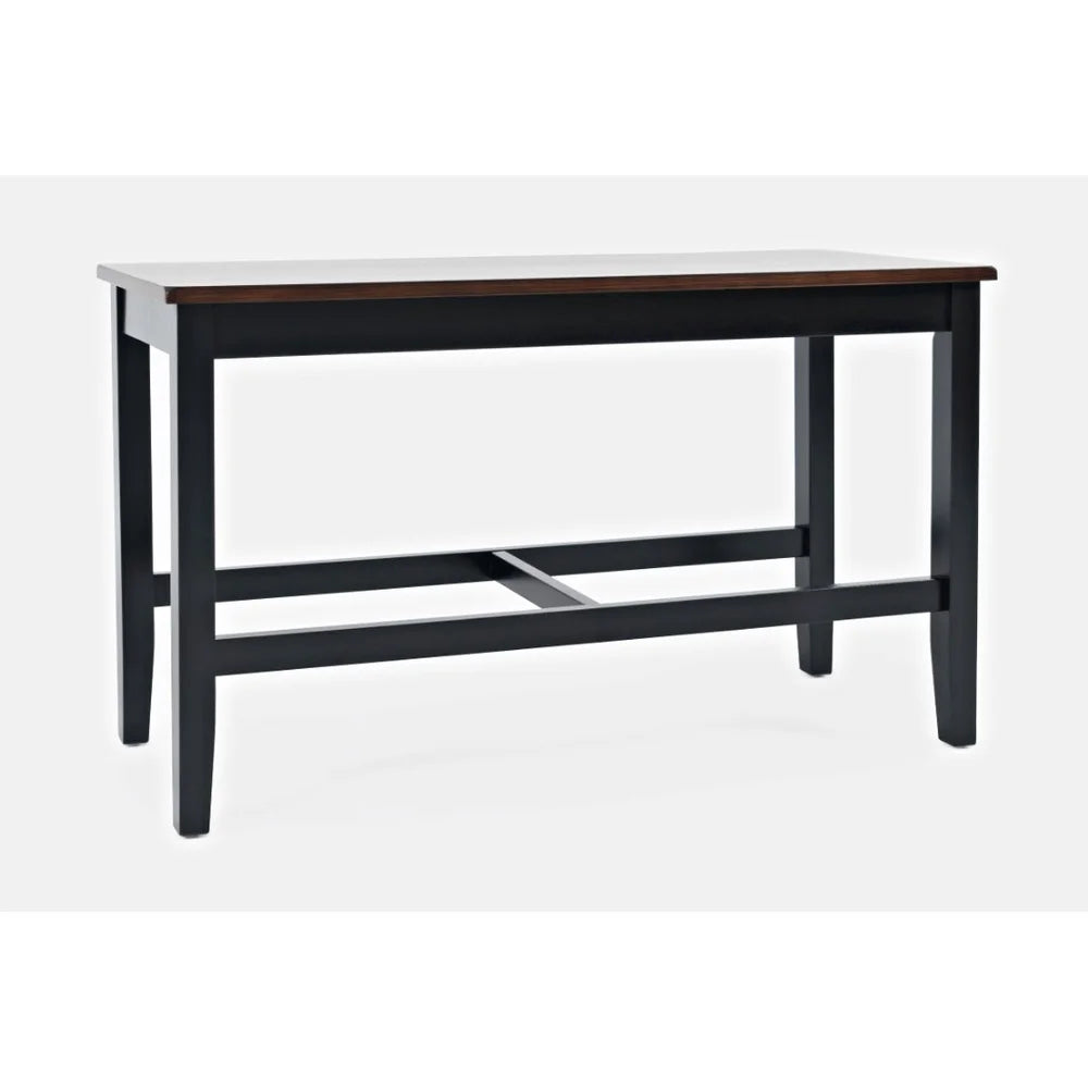 Asbury Park Black/Autumn Brown Counter Dining Table, (2) Stools, Bench - Ornate Home