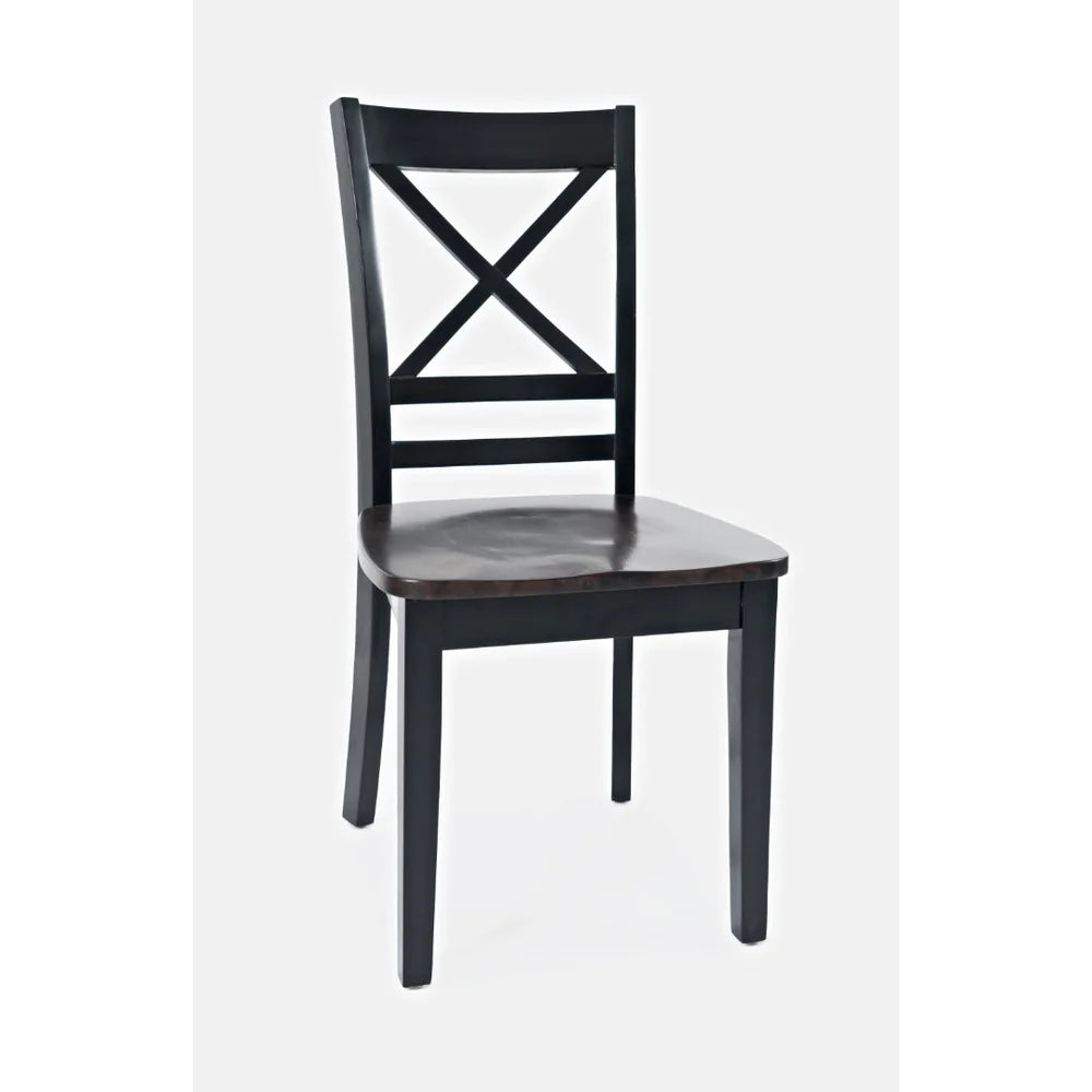 Asbury Park Black/Autumn Brown Dining Table, (2) Chairs, Bench - Ornate Home