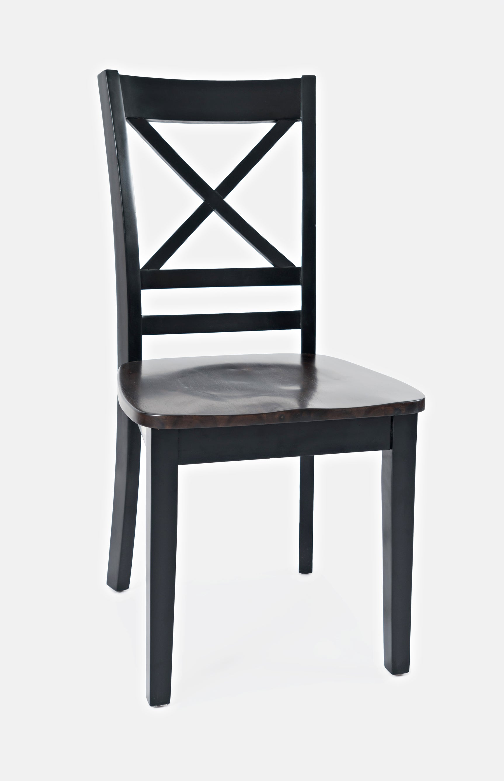 Asbury Park Black/Autumn Brown X Back Chair (Set of 2) - Ornate Home