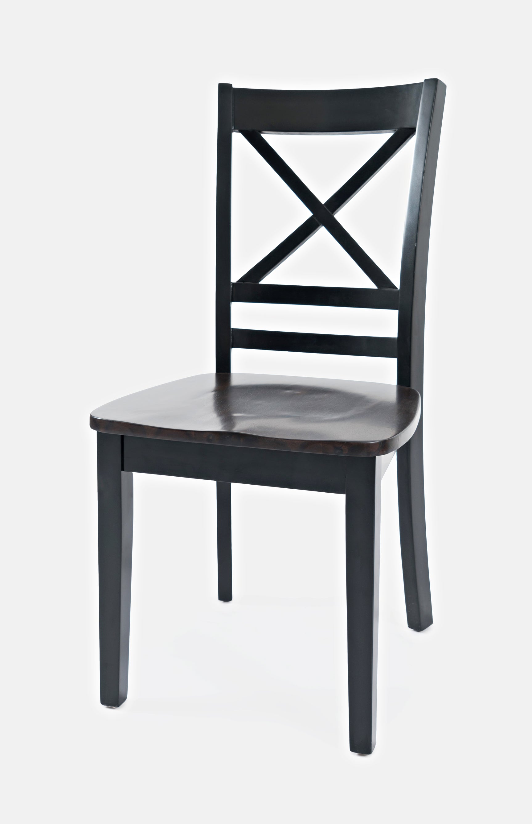 Asbury Park Black/Autumn Brown X Back Chair (Set of 2) - Ornate Home