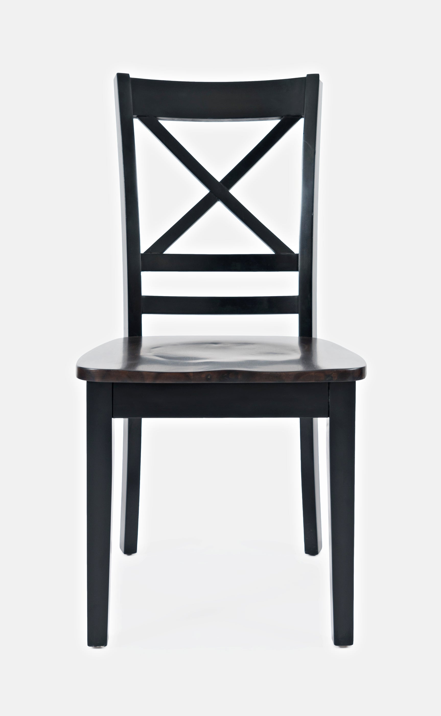 Asbury Park Black/Autumn Brown X Back Chair (Set of 2) - Ornate Home