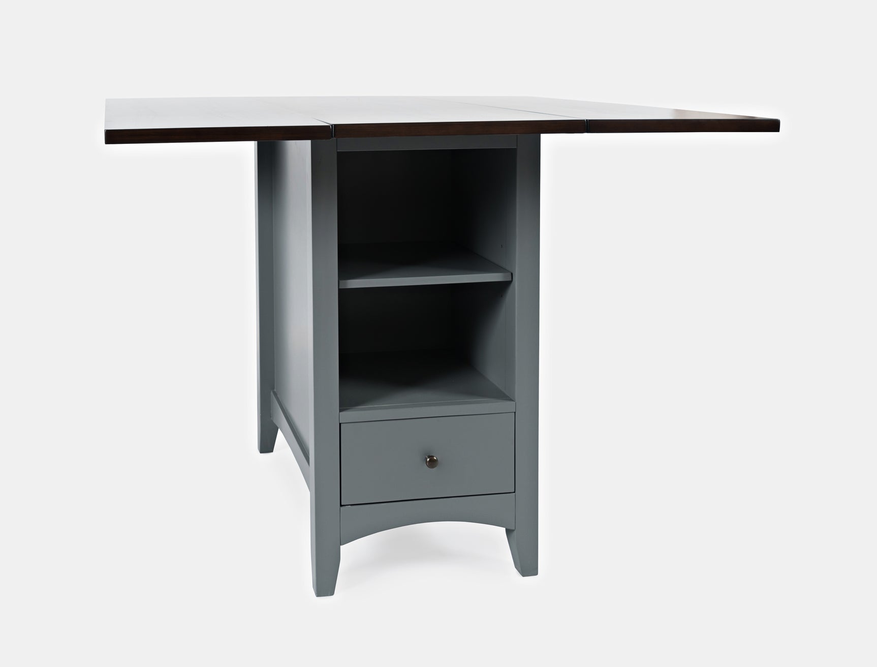 Asbury Park Grey/Autumn Brown Counter Drop Leaf Table - Ornate Home