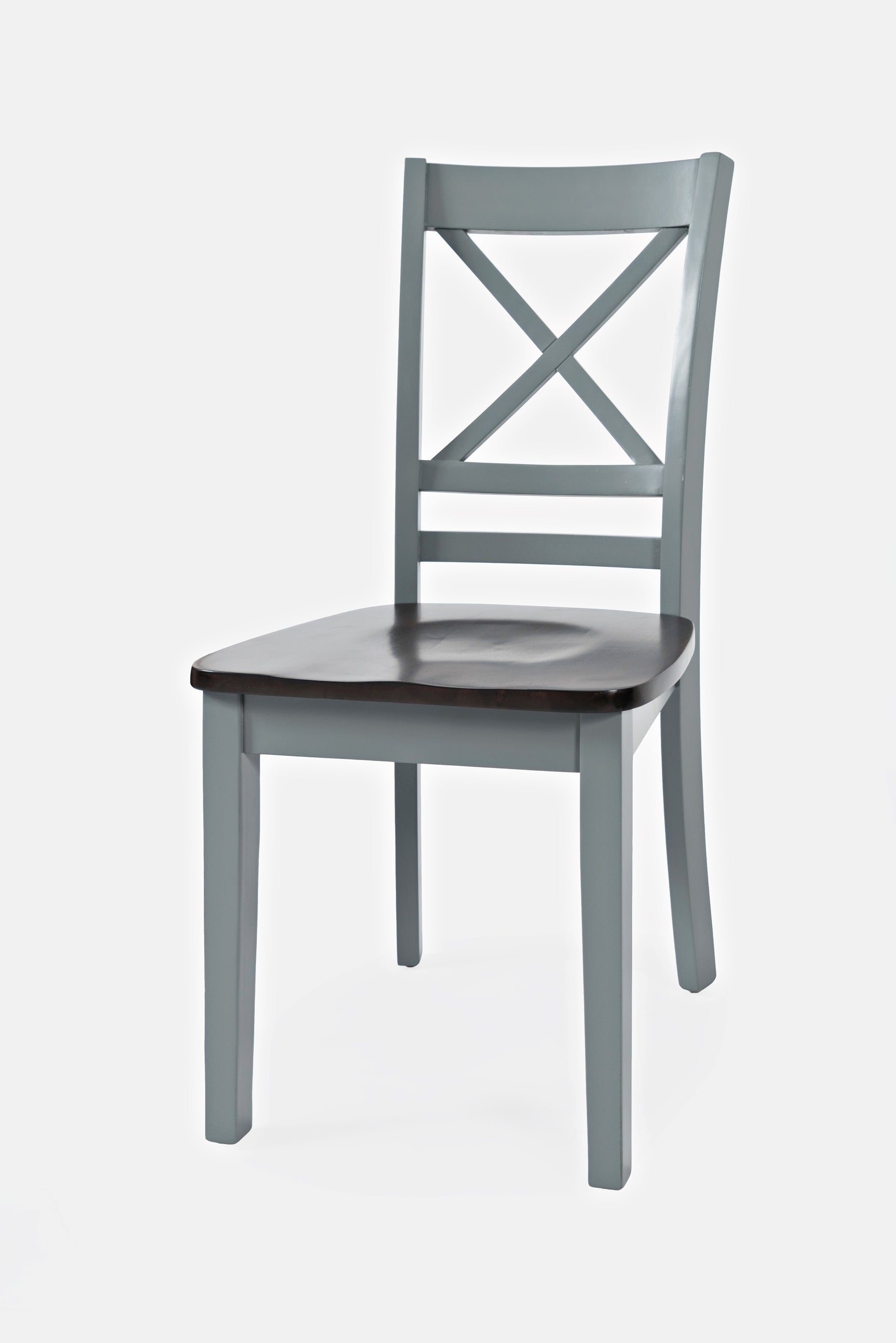 Asbury Park Grey/Autumn Brown X Back Chair (Set of 2) - Ornate Home