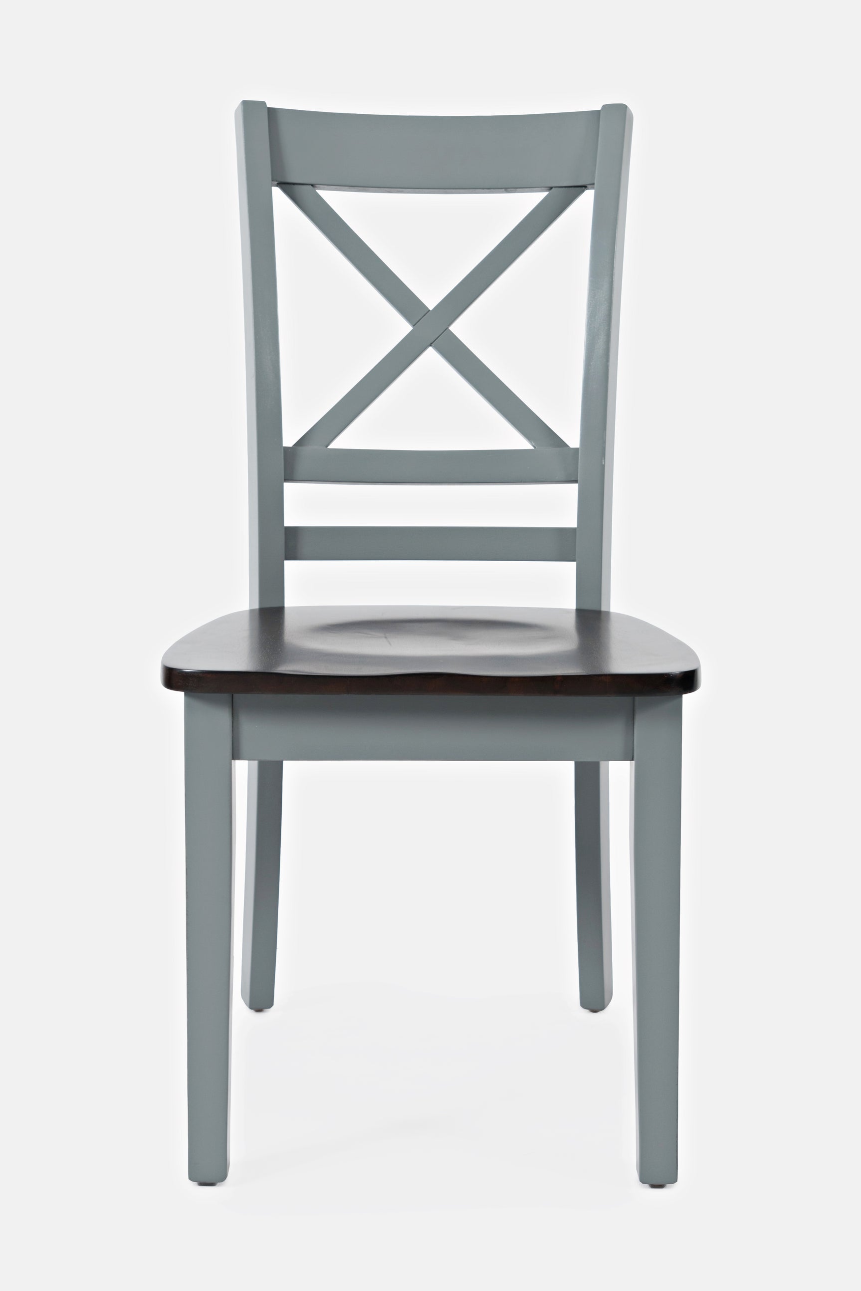 Asbury Park Grey/Autumn Brown X Back Chair (Set of 2) - Ornate Home