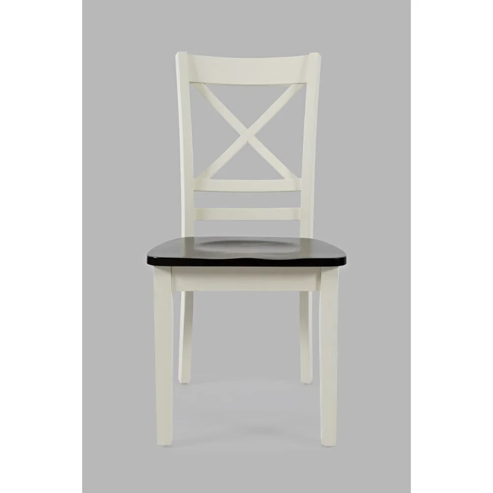 Asbury Park White/Autumn Brown Dining Table, (2) Chairs, Bench - Ornate Home