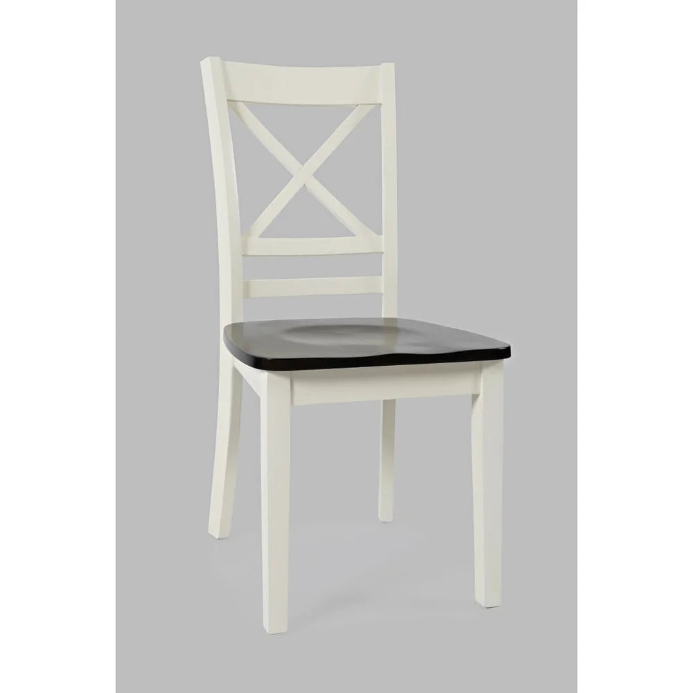 Asbury Park White/Autumn Brown Dining Table, (2) Chairs, Bench - Ornate Home