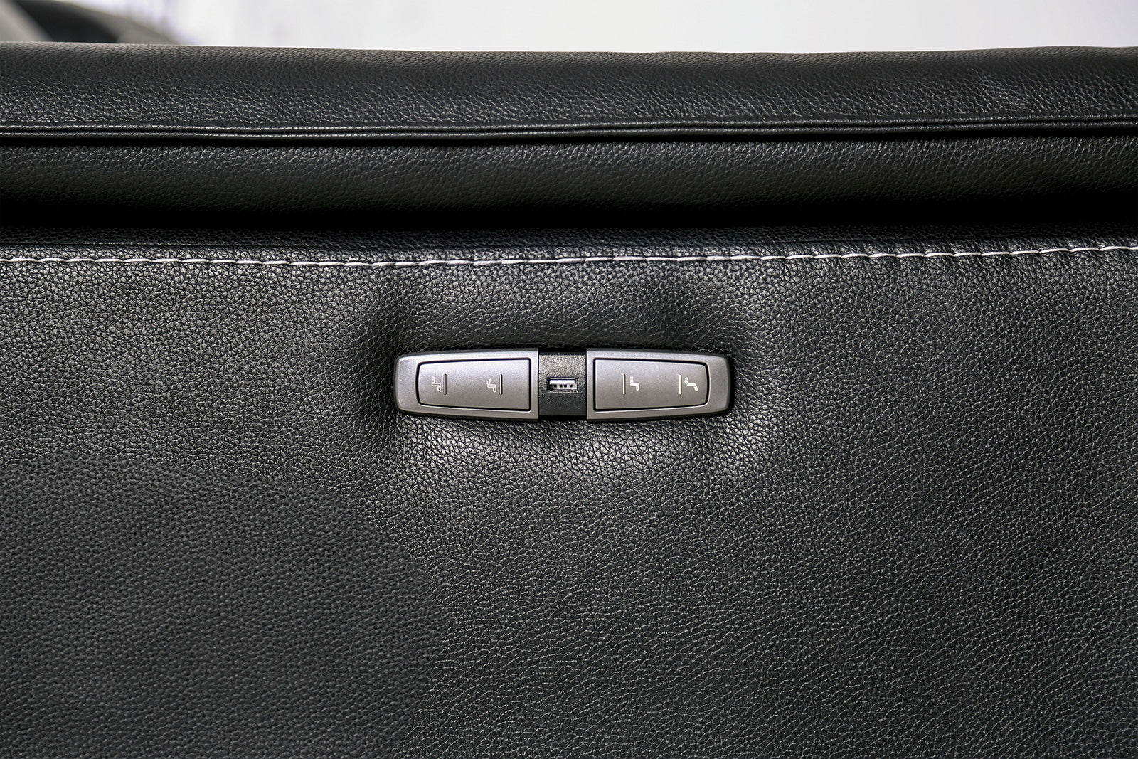 Ascona Black Leatherette Power Reclining Sofa & Loveseat - Ornate Home