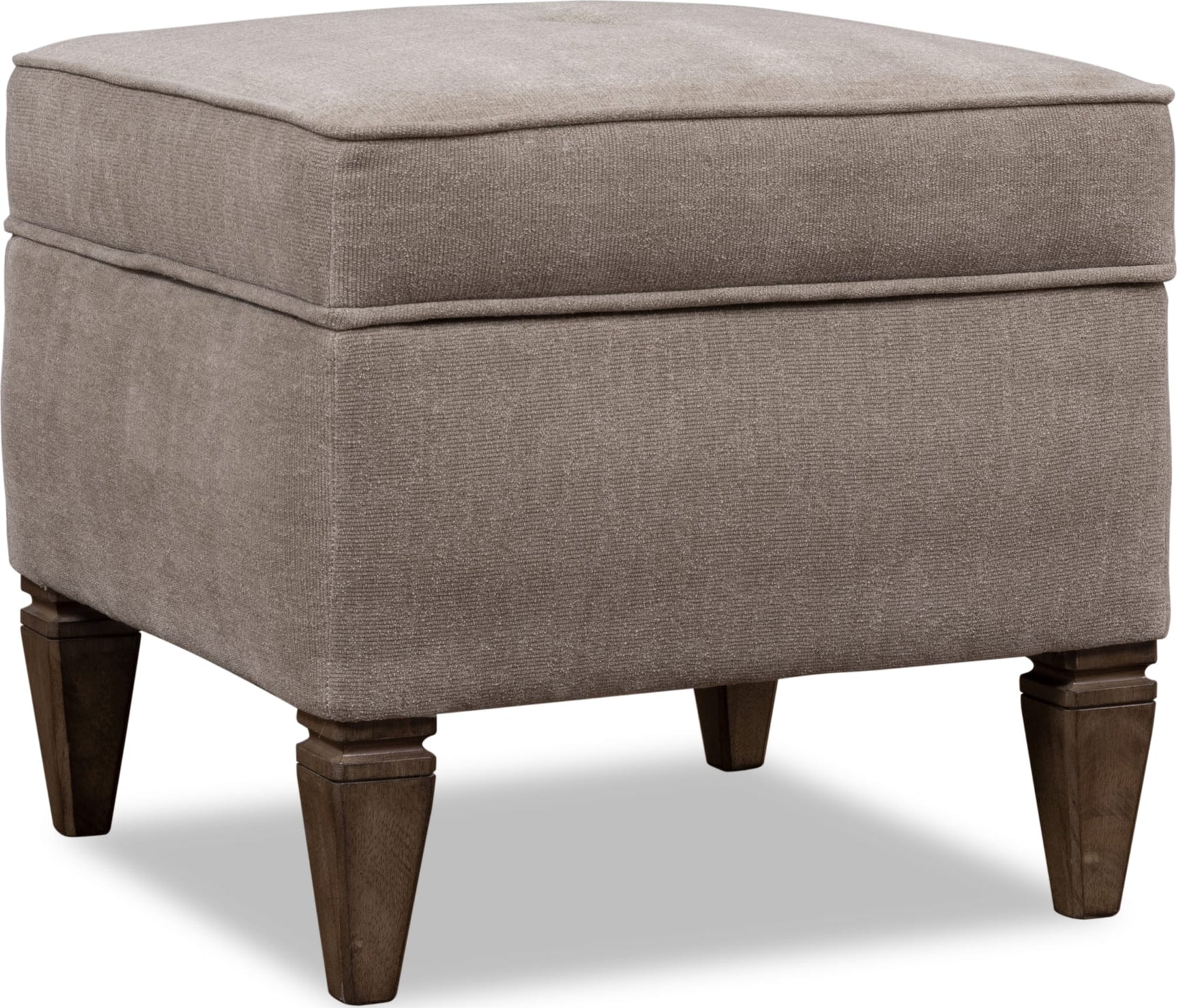 Ascott Mulch/Pecan Pie Upholstered Ottoman - Ornate Home