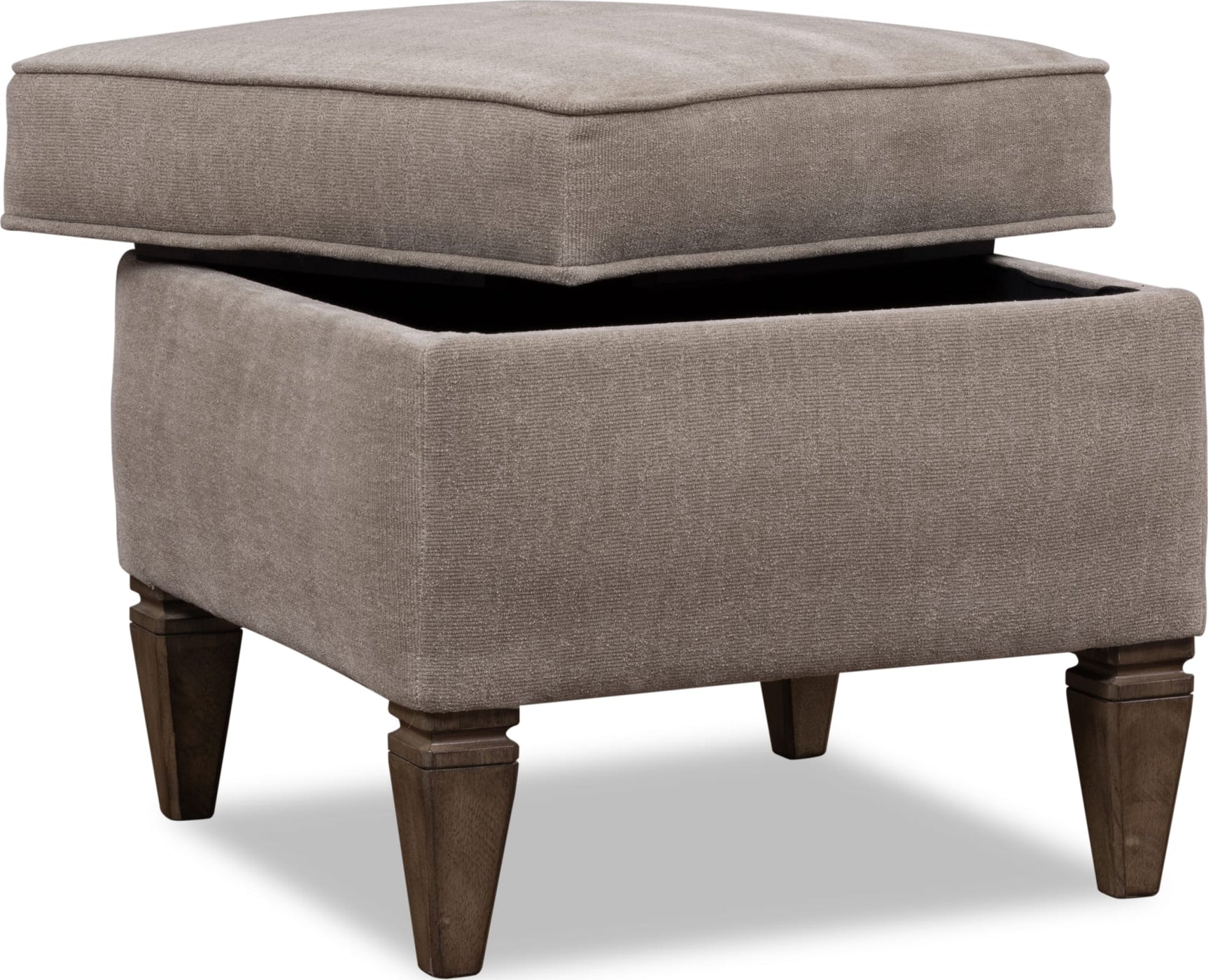Ascott Mulch/Pecan Pie Upholstered Ottoman - Ornate Home