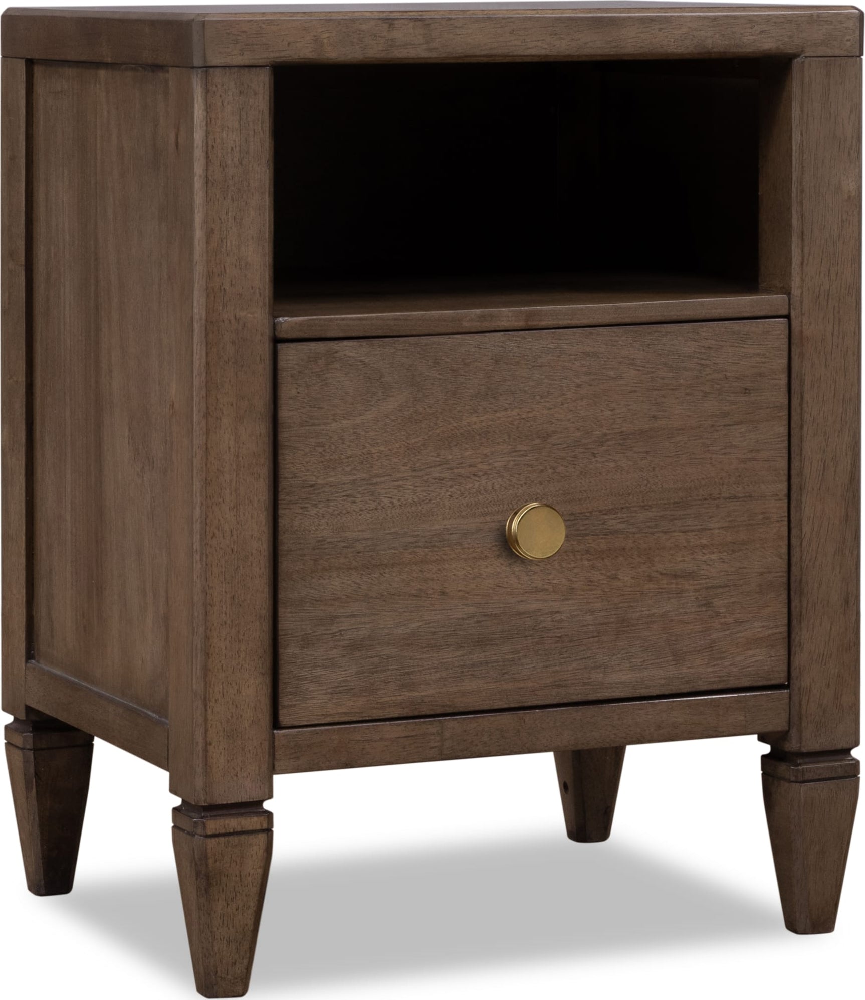 Ascott Pecan Pie 1 Drawer Nightstand - Ornate Home