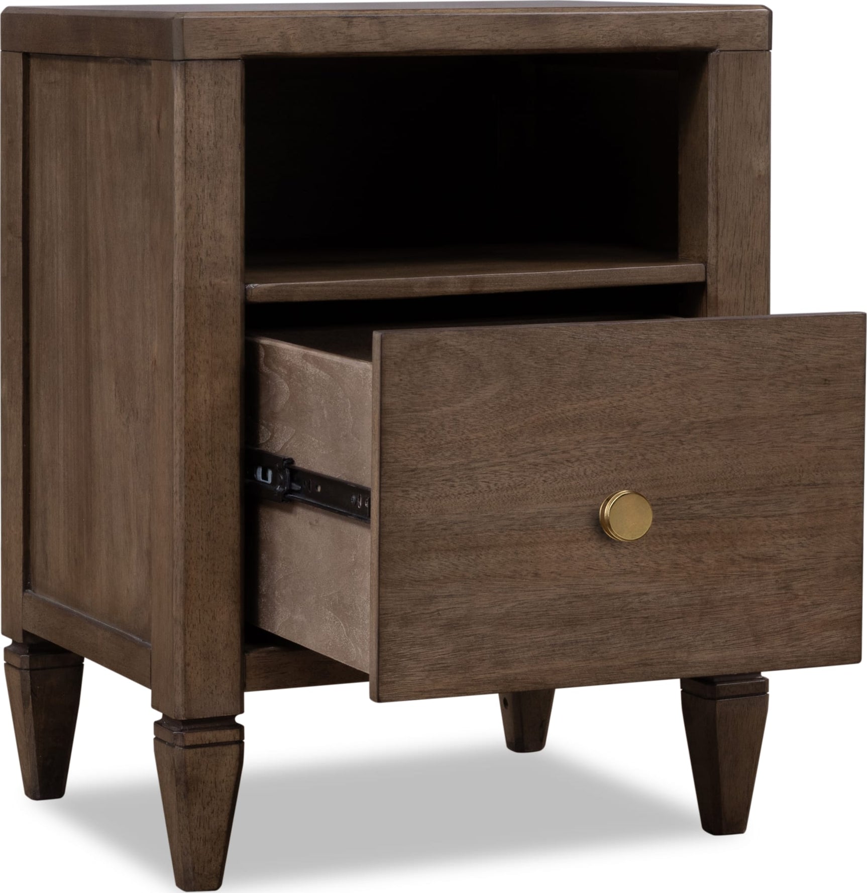 Ascott Pecan Pie 1 Drawer Nightstand - Ornate Home