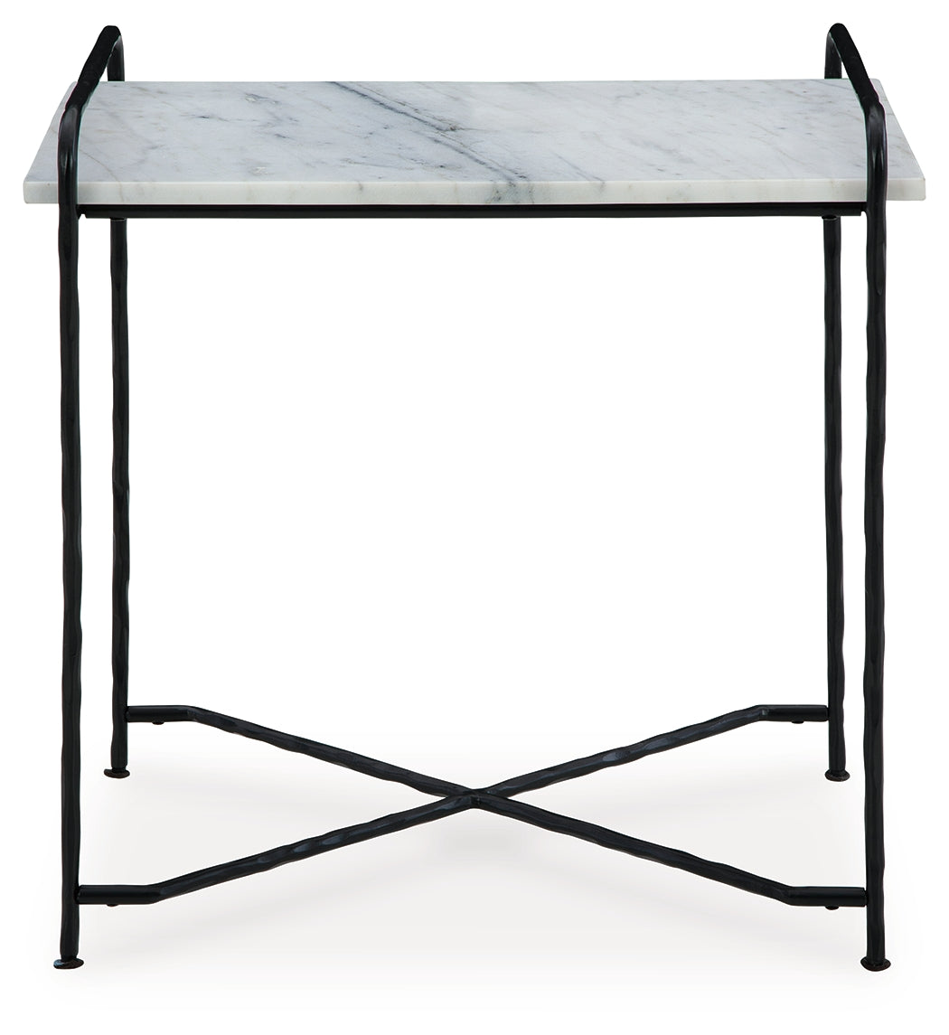 Ashber White/Black Accent Table - Ornate Home