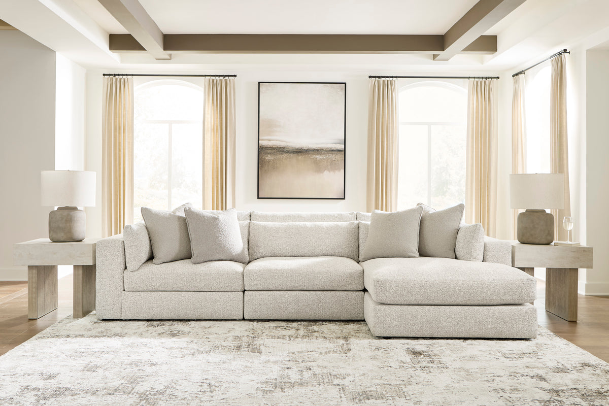 Ashbourne Estate Snowstone 3-Piece Sectional w/ Chaise (Online Special Price) - Ornate Home