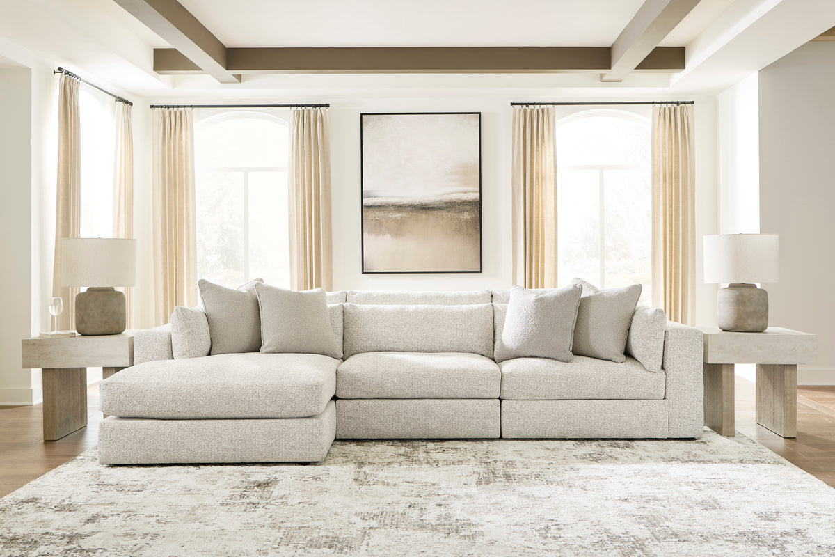 Ashbourne Estate Snowstone 3-Piece Sectional with Chaise (Online Special Price) - Ornate Home
