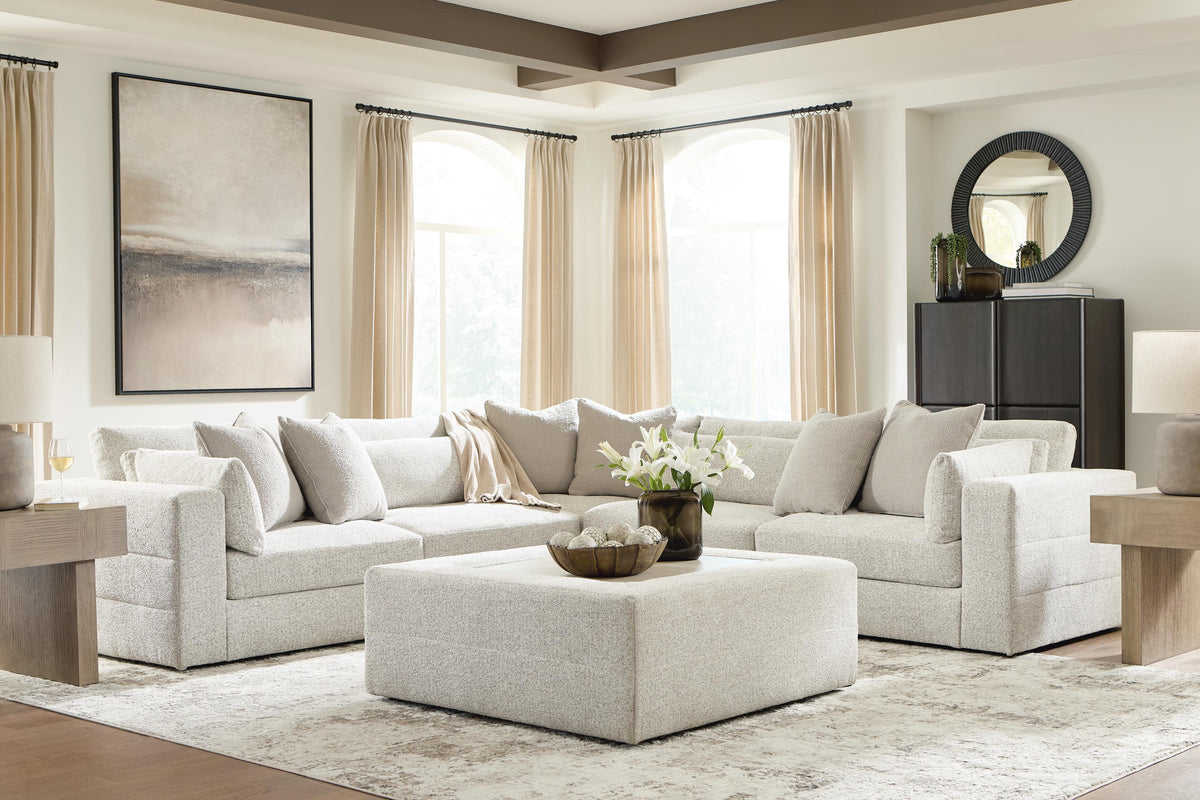 Ashbourne Estate Snowstone 5-Piece Sectional (Online Special Price) - Ornate Home