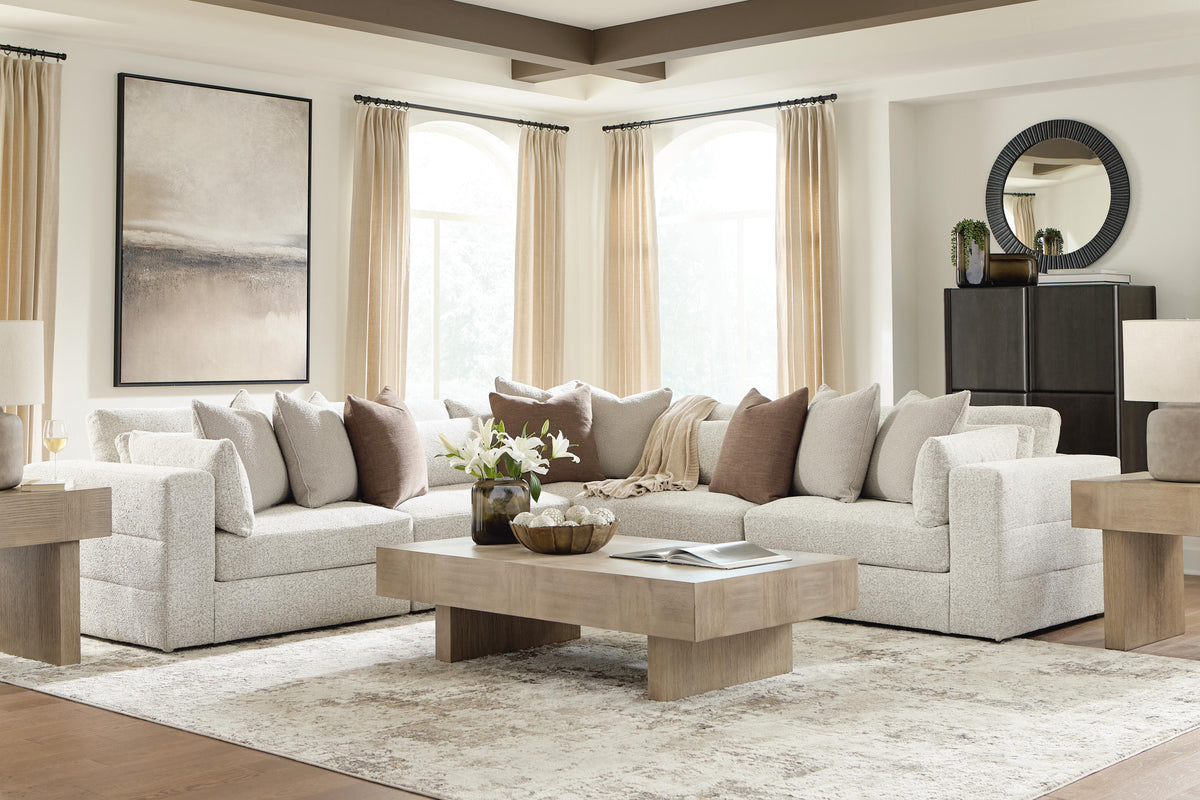 Ashbourne Estate Snowstone 5-Piece Sectional (Online Special Price) - Ornate Home