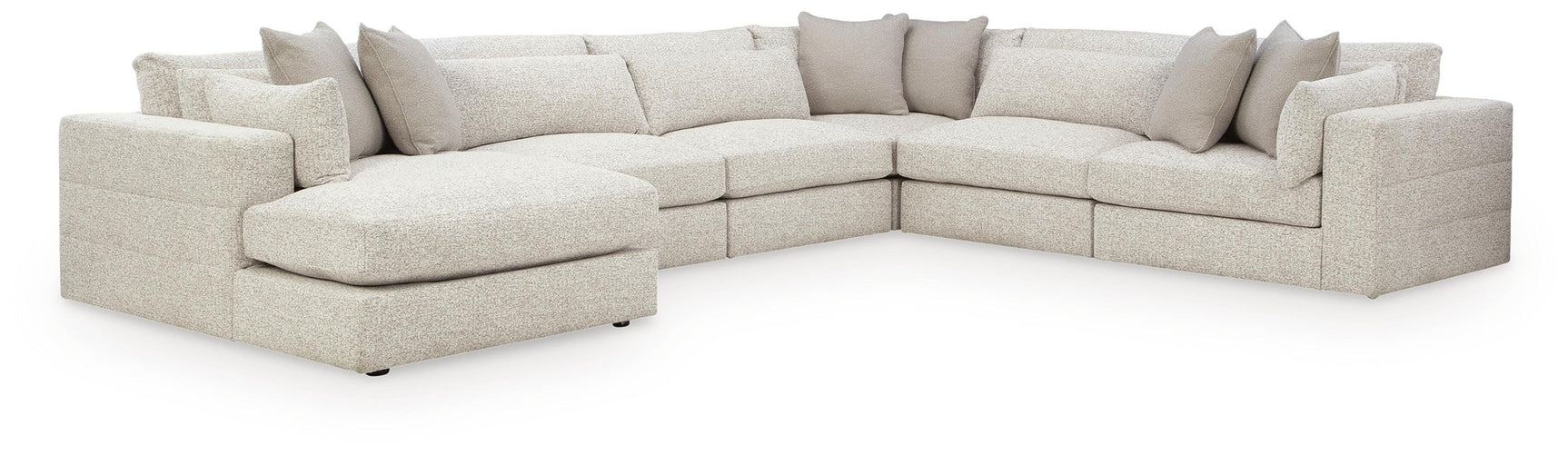 Ashbourne Estate Snowstone 6-Piece Sectional w/ Chaise - Ornate Home