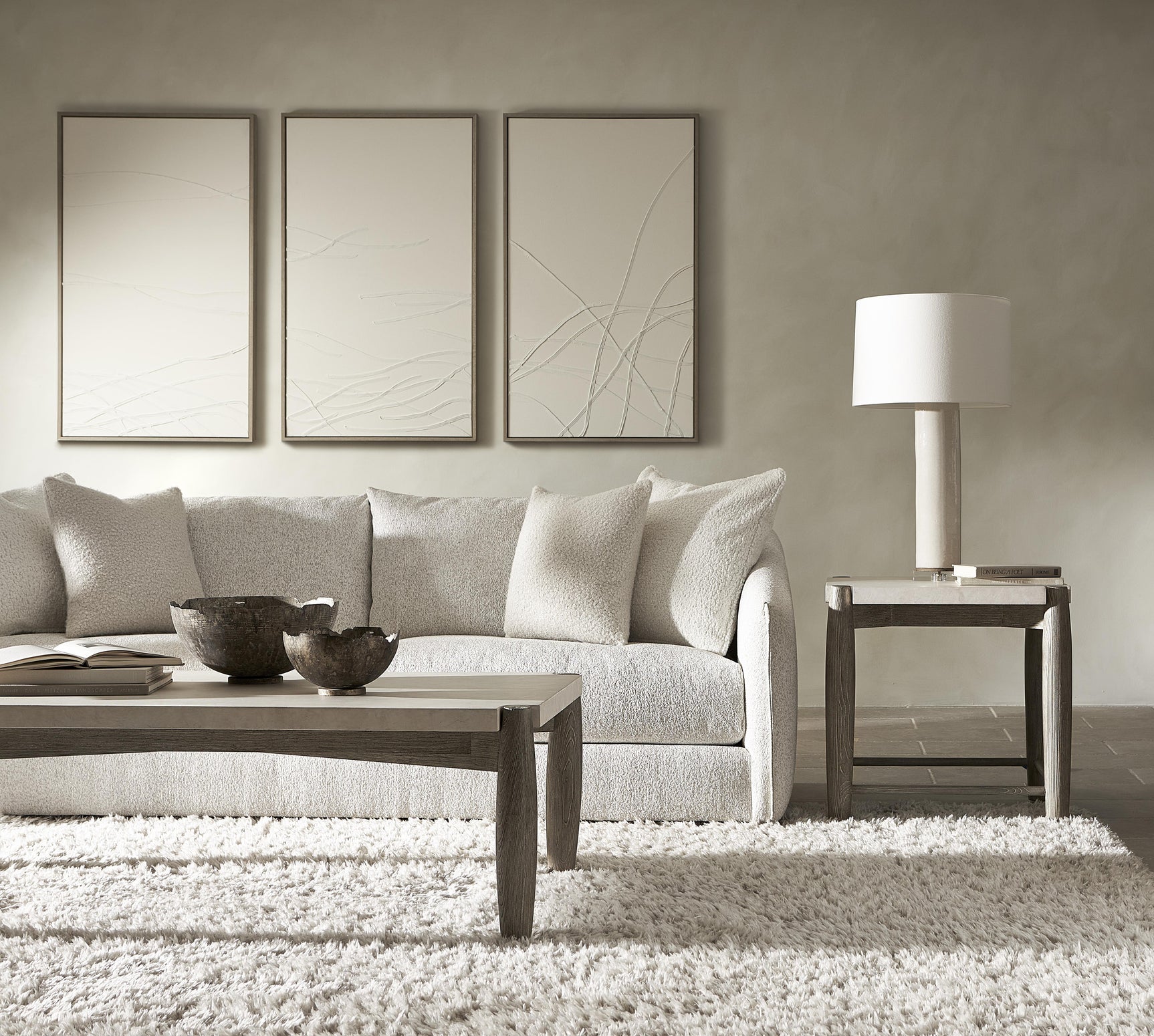 Ashbrook Vellum/Weathered Greige Side Table - Ornate Home