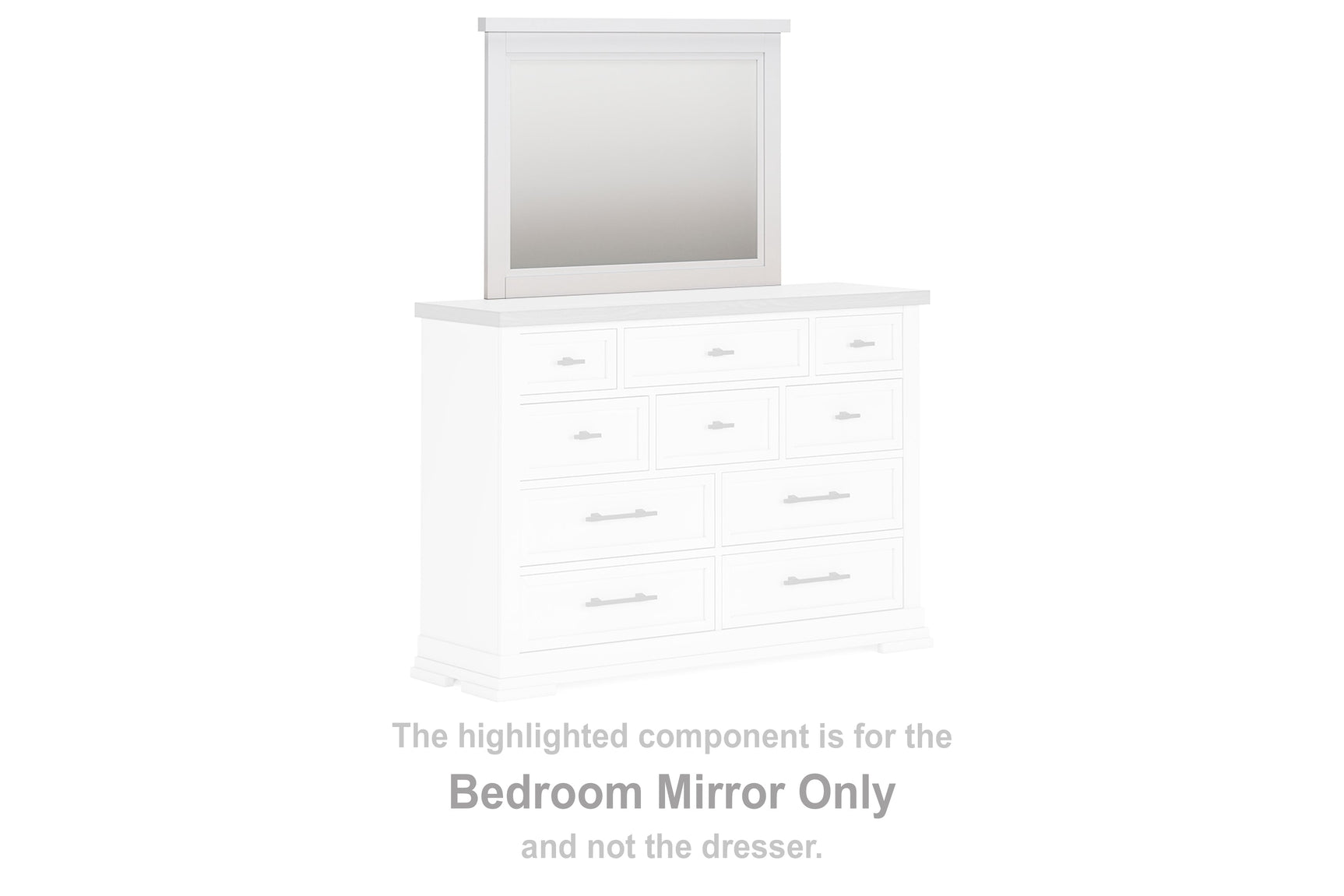 Ashbryn White Bedroom Mirror - Ornate Home