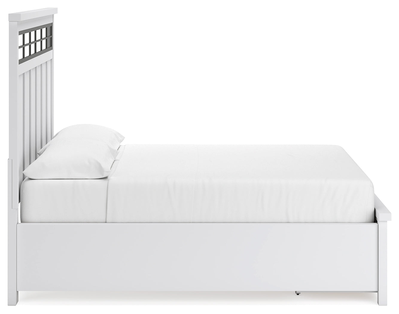 Ashbryn White/Natural California King Panel Storage Bed - Ornate Home