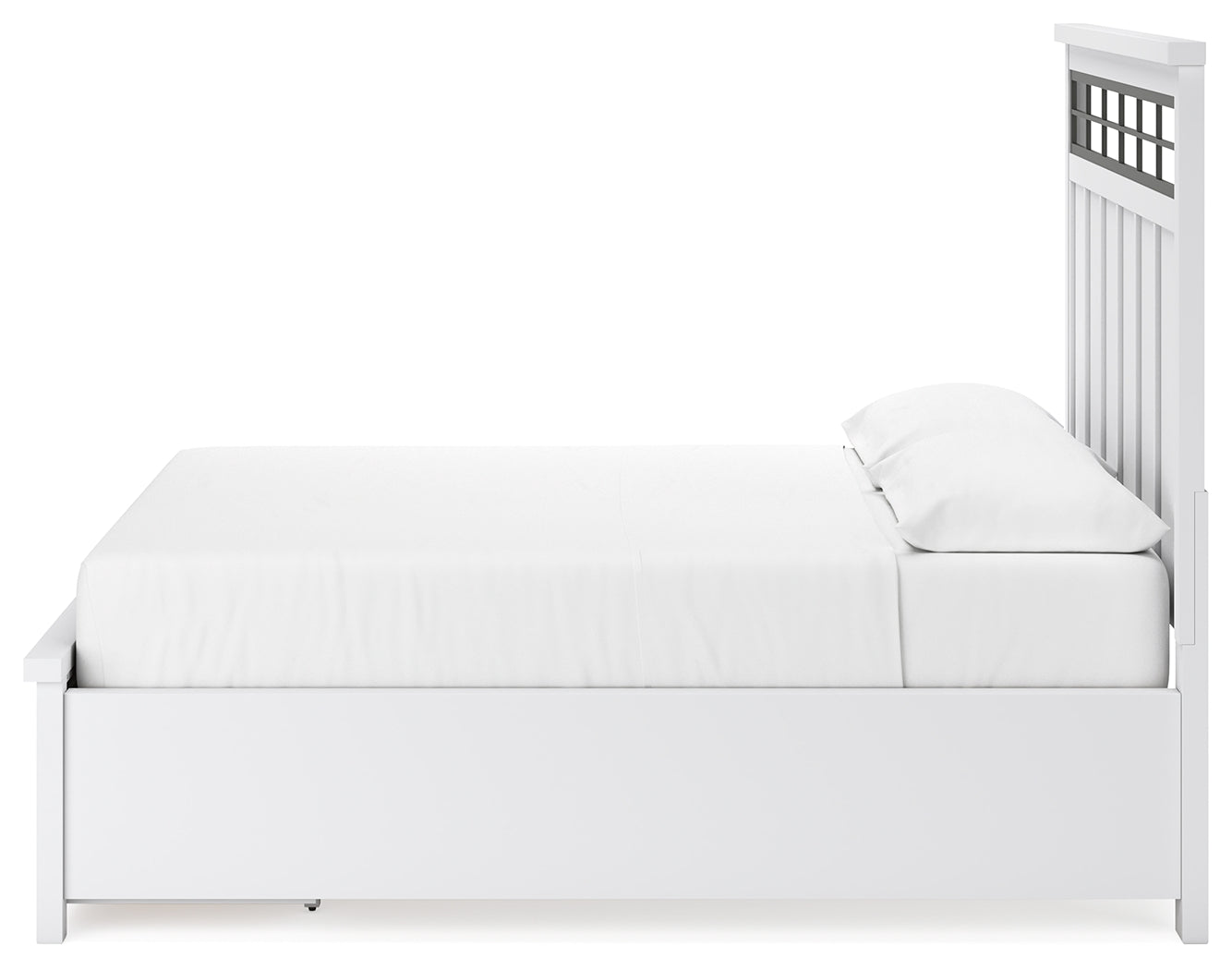 Ashbryn White/Natural California King Panel Storage Bedroom Set with Dresser and Mirror - Ornate Home