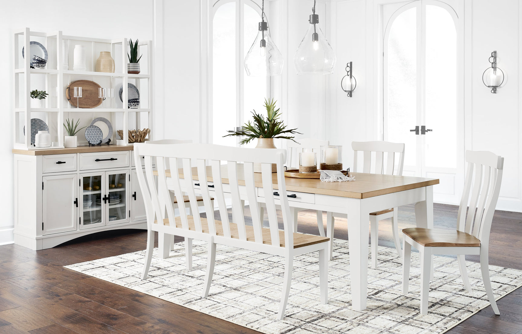 Ashbryn White/Natural Dining Double Chair (Online Special Price) - Ornate Home