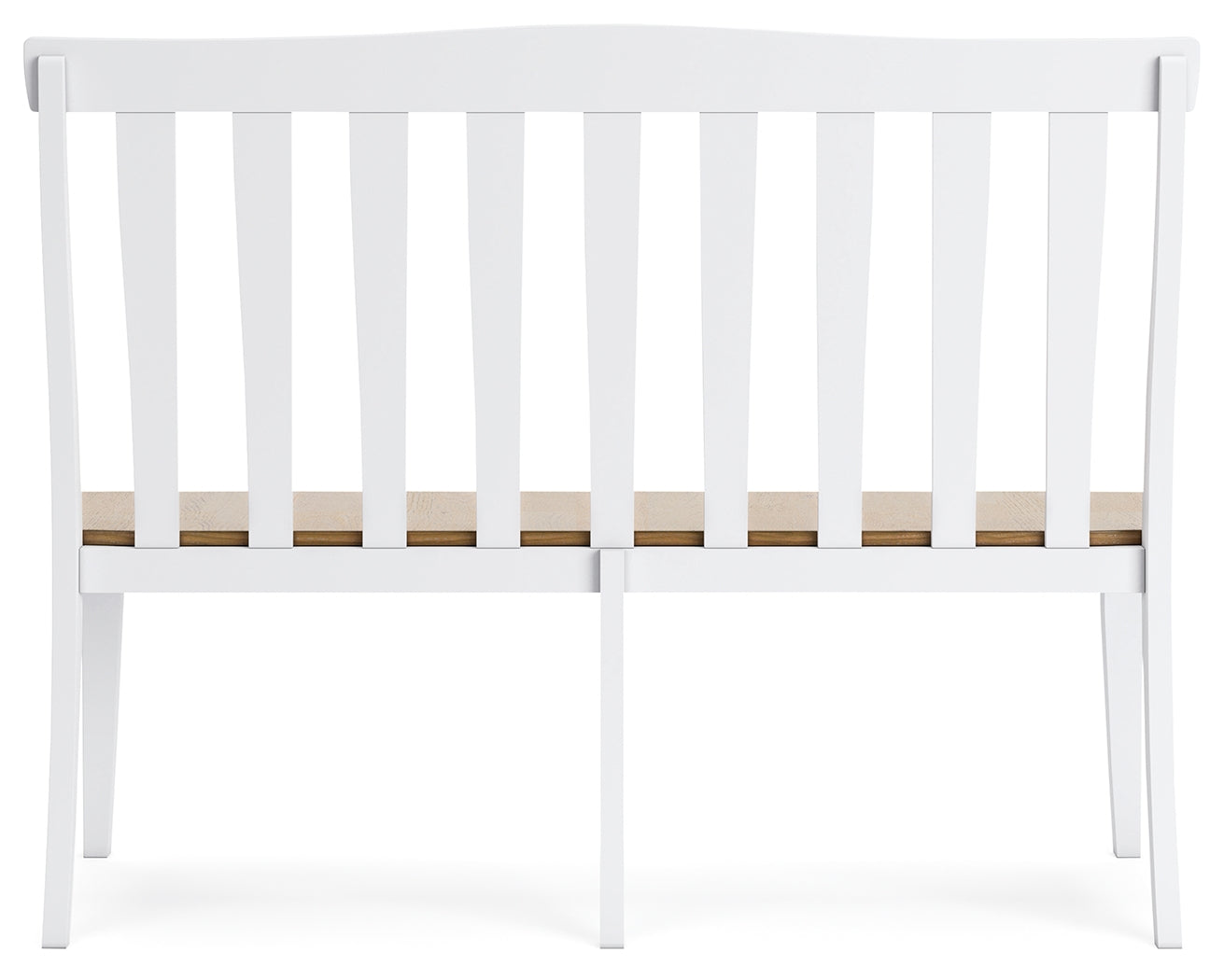 Ashbryn White/Natural Dining Double Chair - Ornate Home