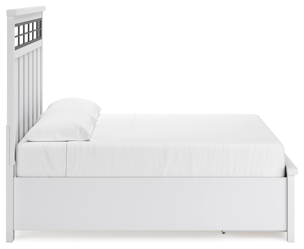 Ashbryn White/Natural King Panel Storage Bed - Ornate Home