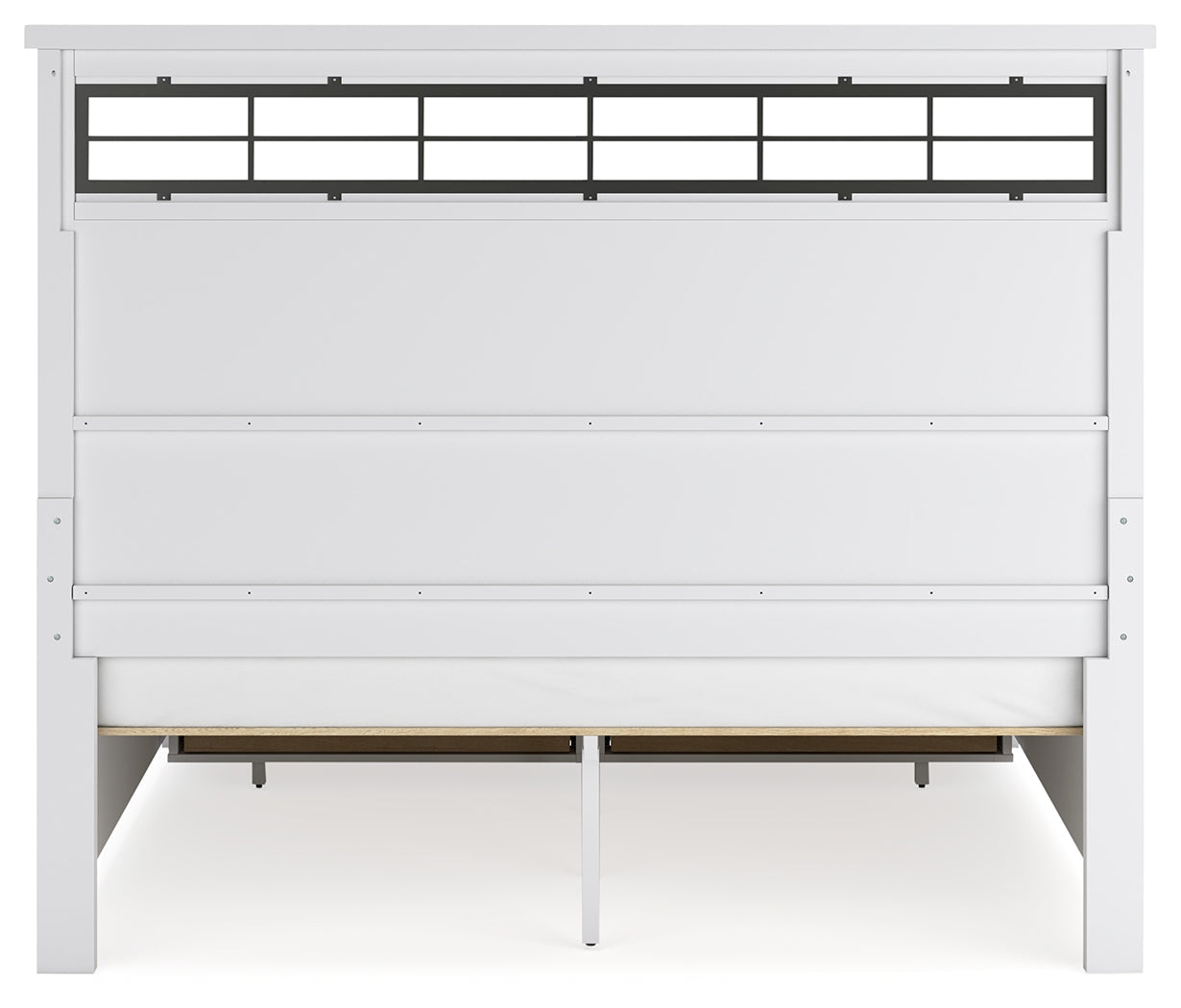 Ashbryn White/Natural King Panel Storage Bedroom Set with Dresser and Mirror - Ornate Home