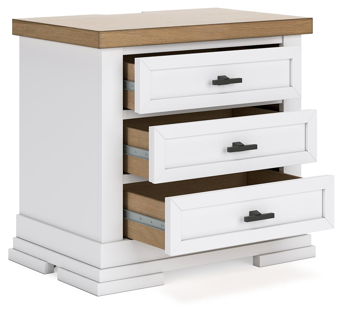 Ashbryn White/Natural Nightstand - Ornate Home