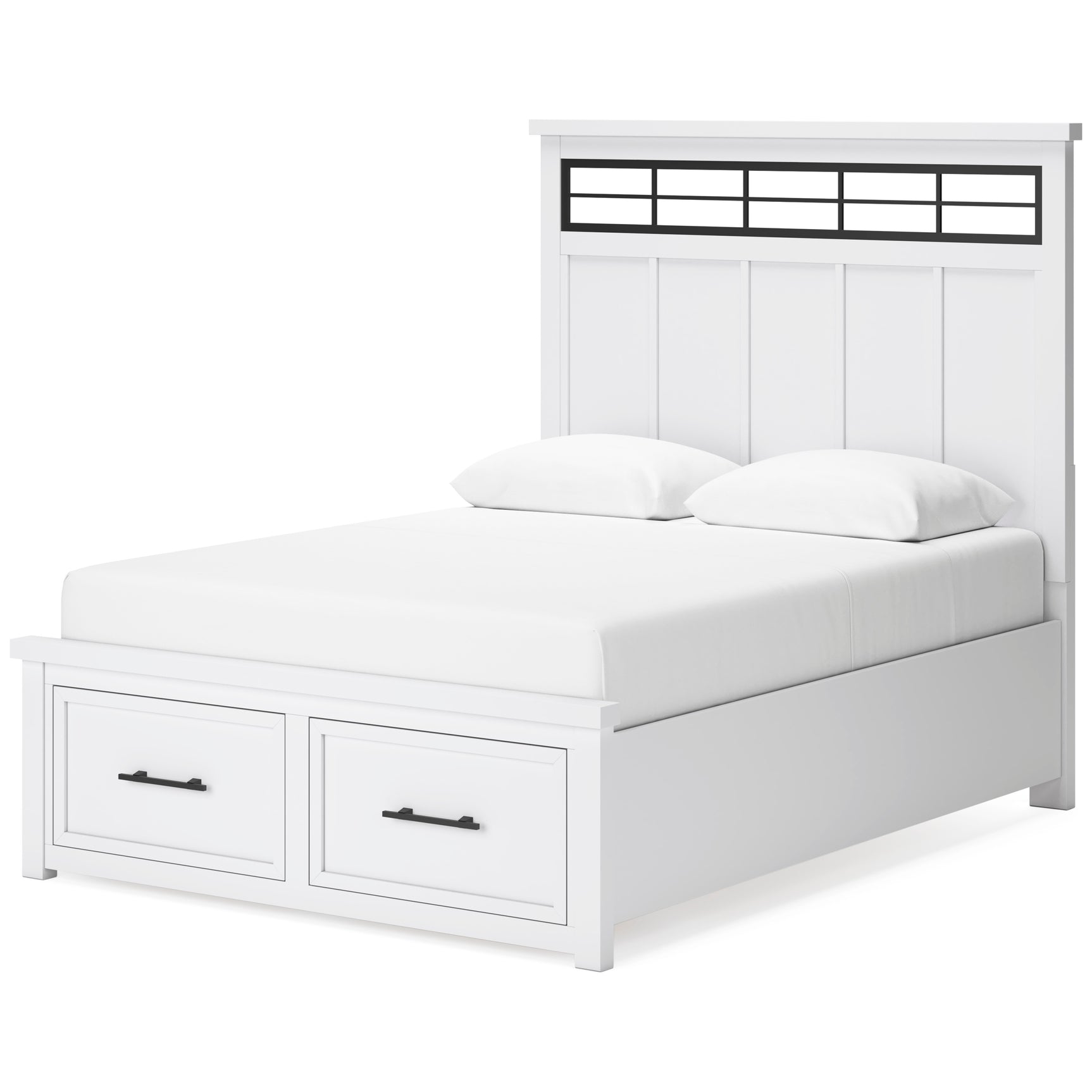 Ashbryn White/Natural Queen Panel Storage Bed (Online Special Price) - Ornate Home