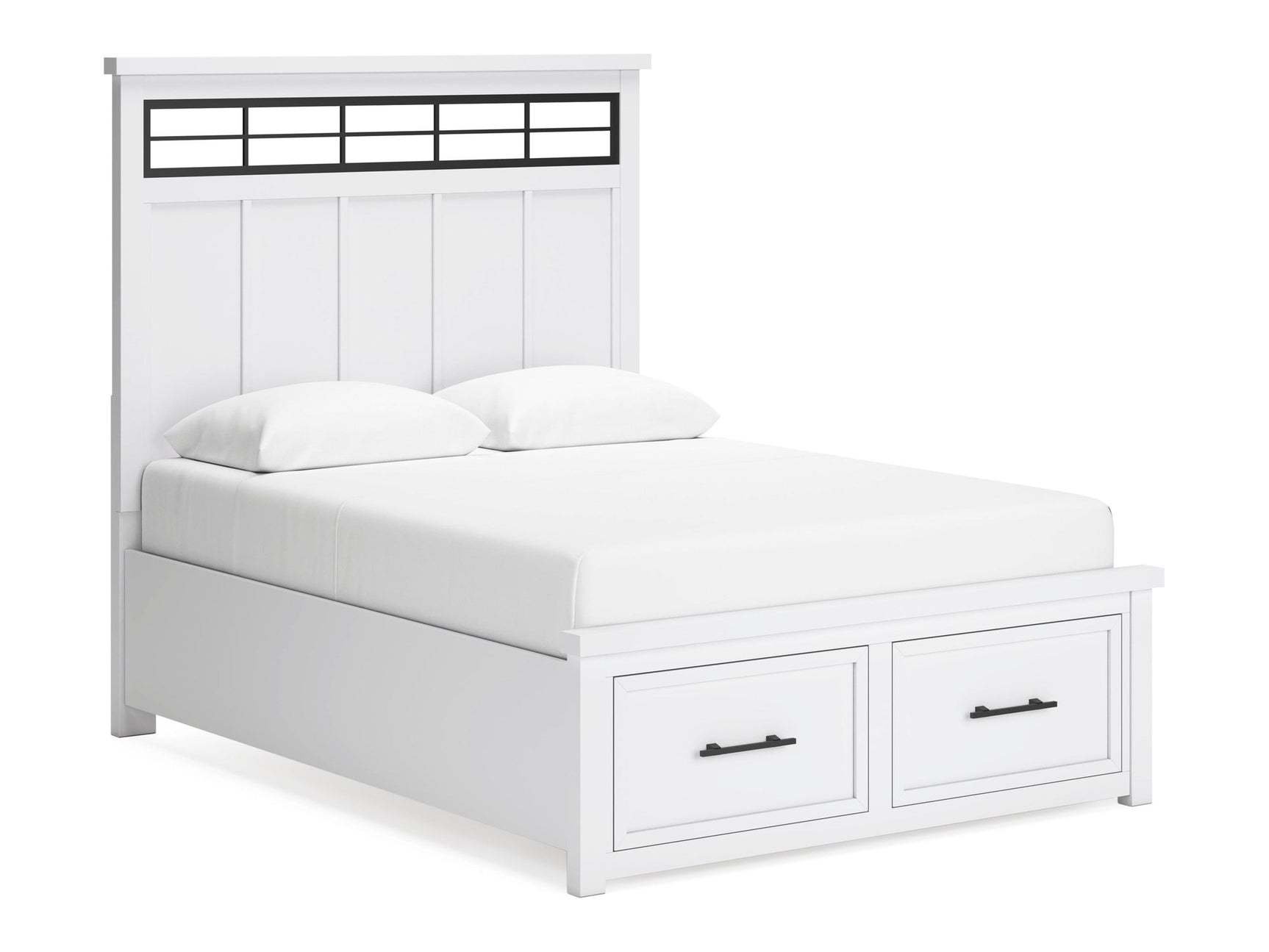 Ashbryn White/Natural Queen Panel Storage Bed (Online Special Price) - Ornate Home