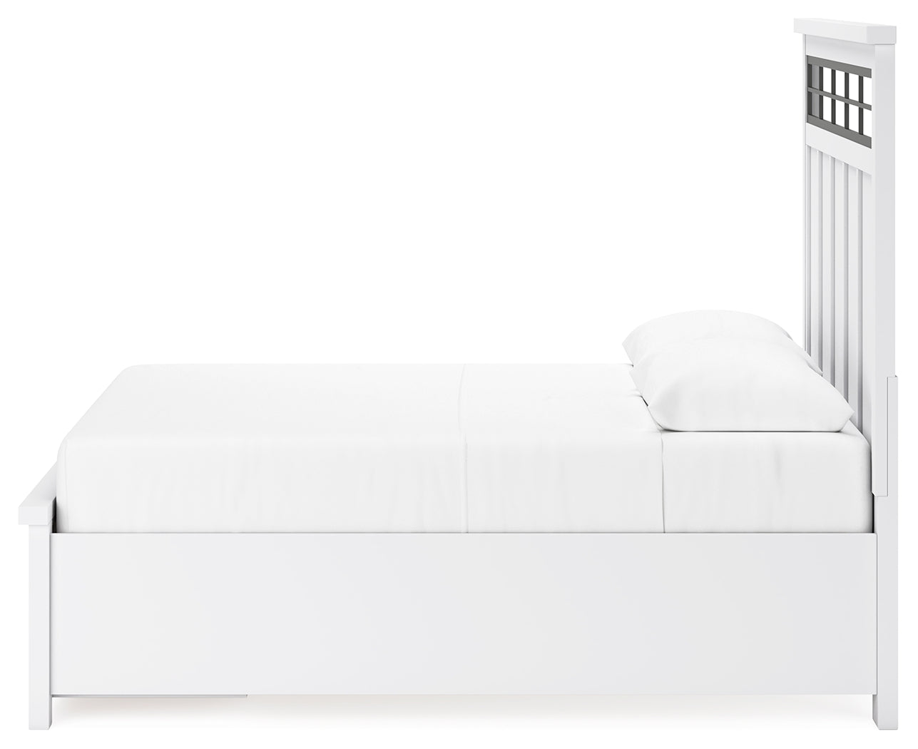 Ashbryn White/Natural Queen Storage Bed, Dresser, Mirror and Nightstand - Ornate Home
