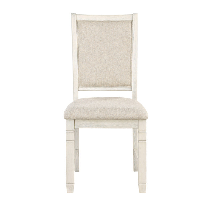 Asher Antique White Side Chair (Set of 2) - Ornate Home