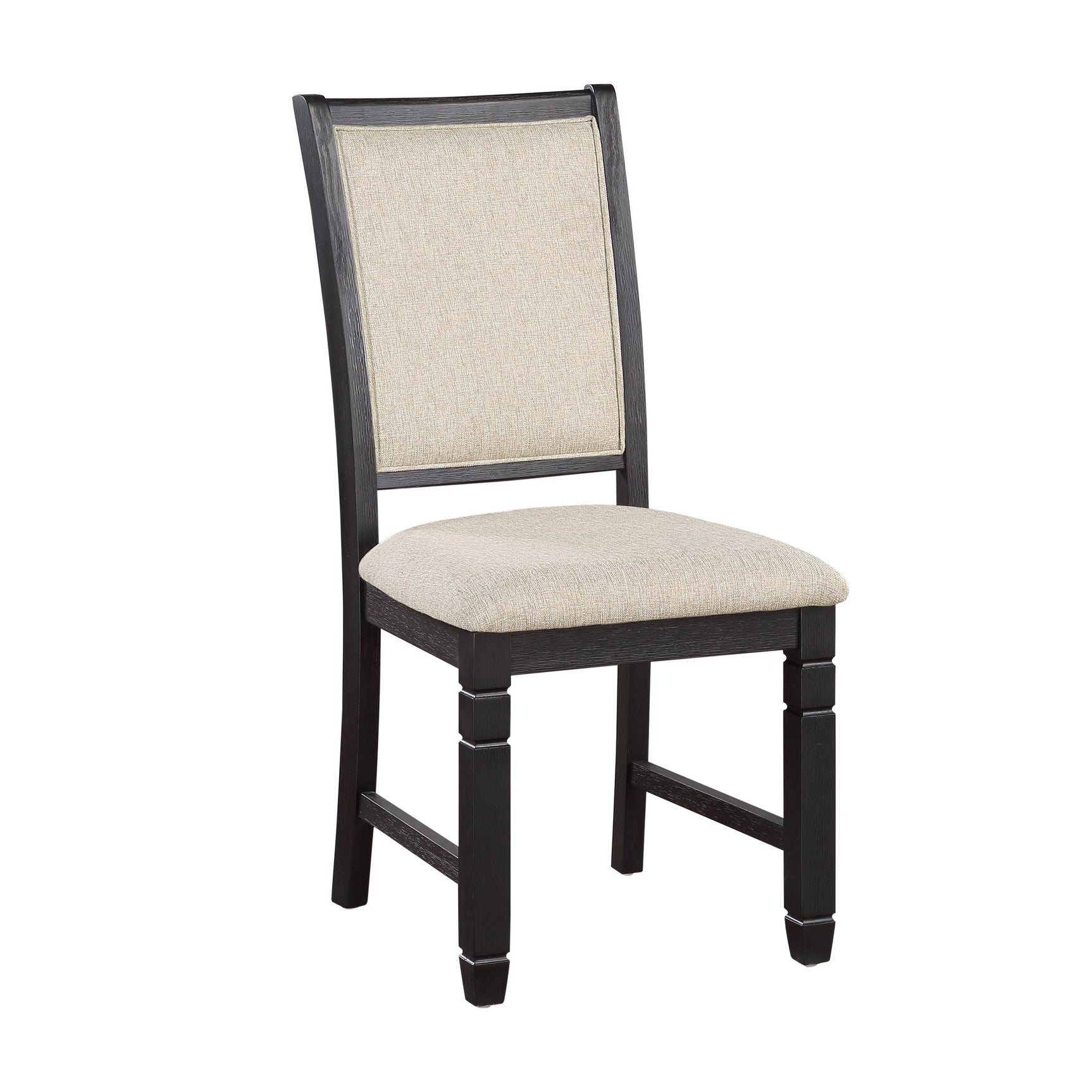 Asher Black/Brown Side Chair (Set of 2) - Ornate Home