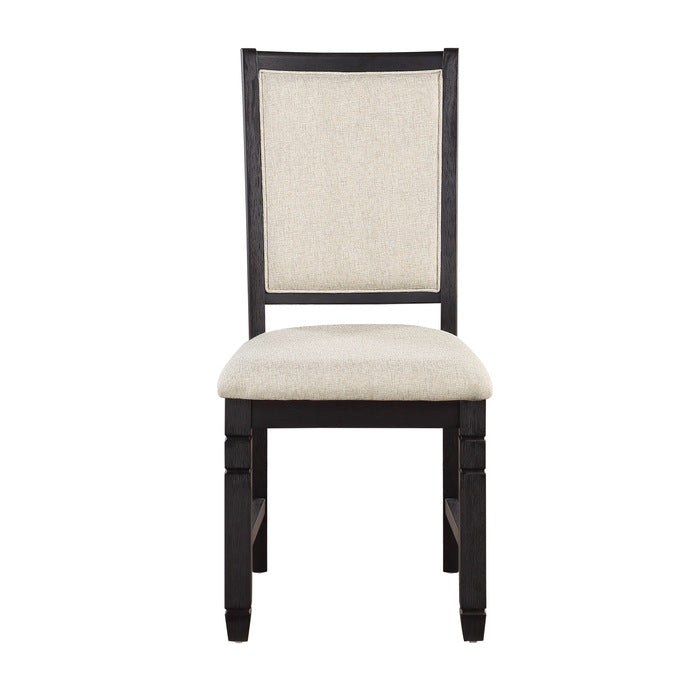 Asher Black/Brown Side Chair (Set of 2) - Ornate Home
