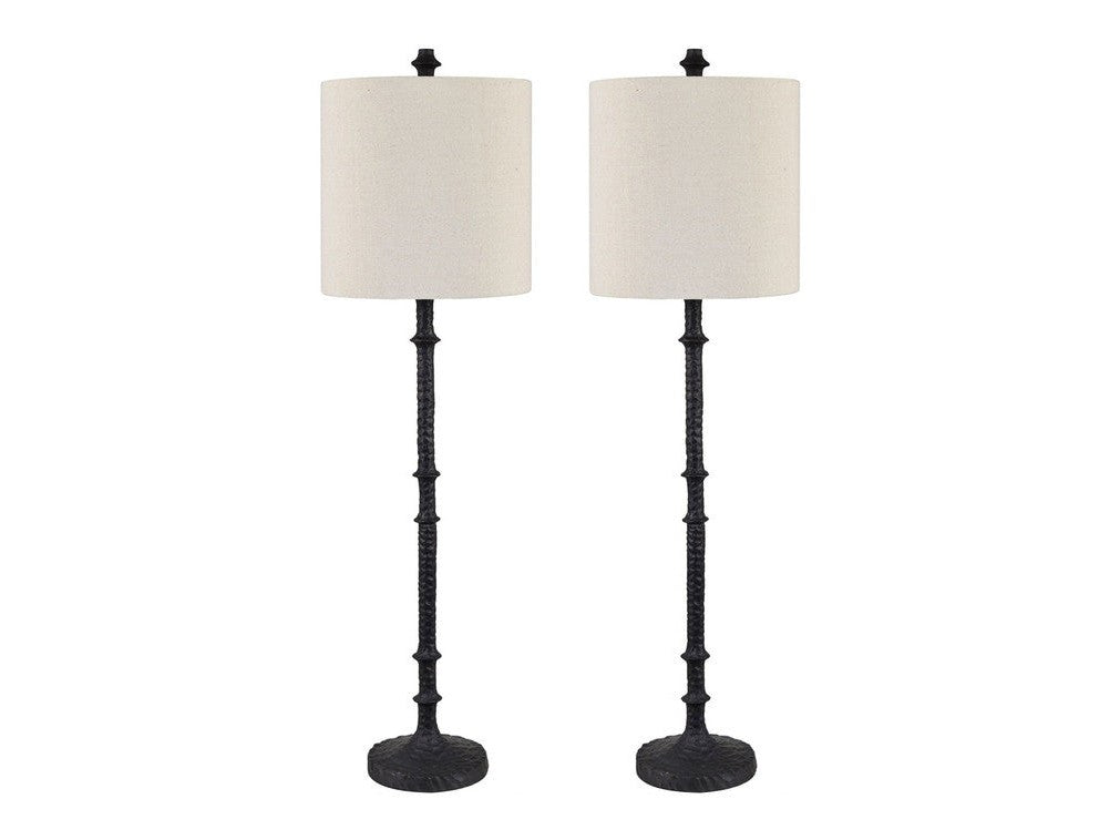 Asher Black Buffet Lamp (Set of 2) - Ornate Home