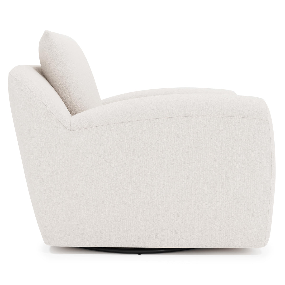 Asher Ivory Swivel Chair Without Pillows - Ornate Home