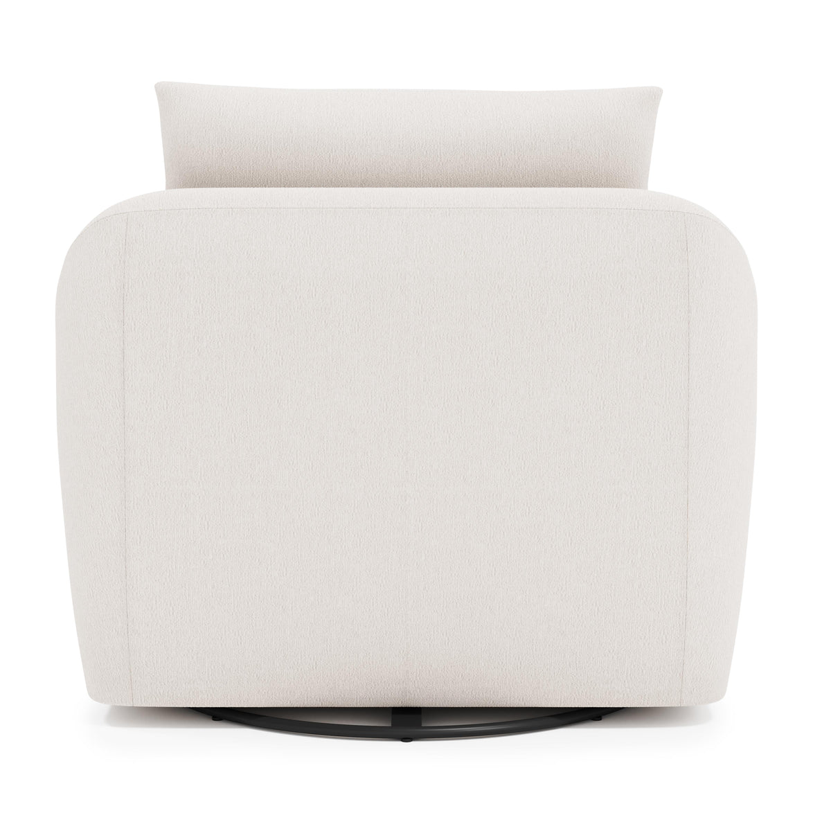 Asher Ivory Swivel Chair Without Pillows - Ornate Home