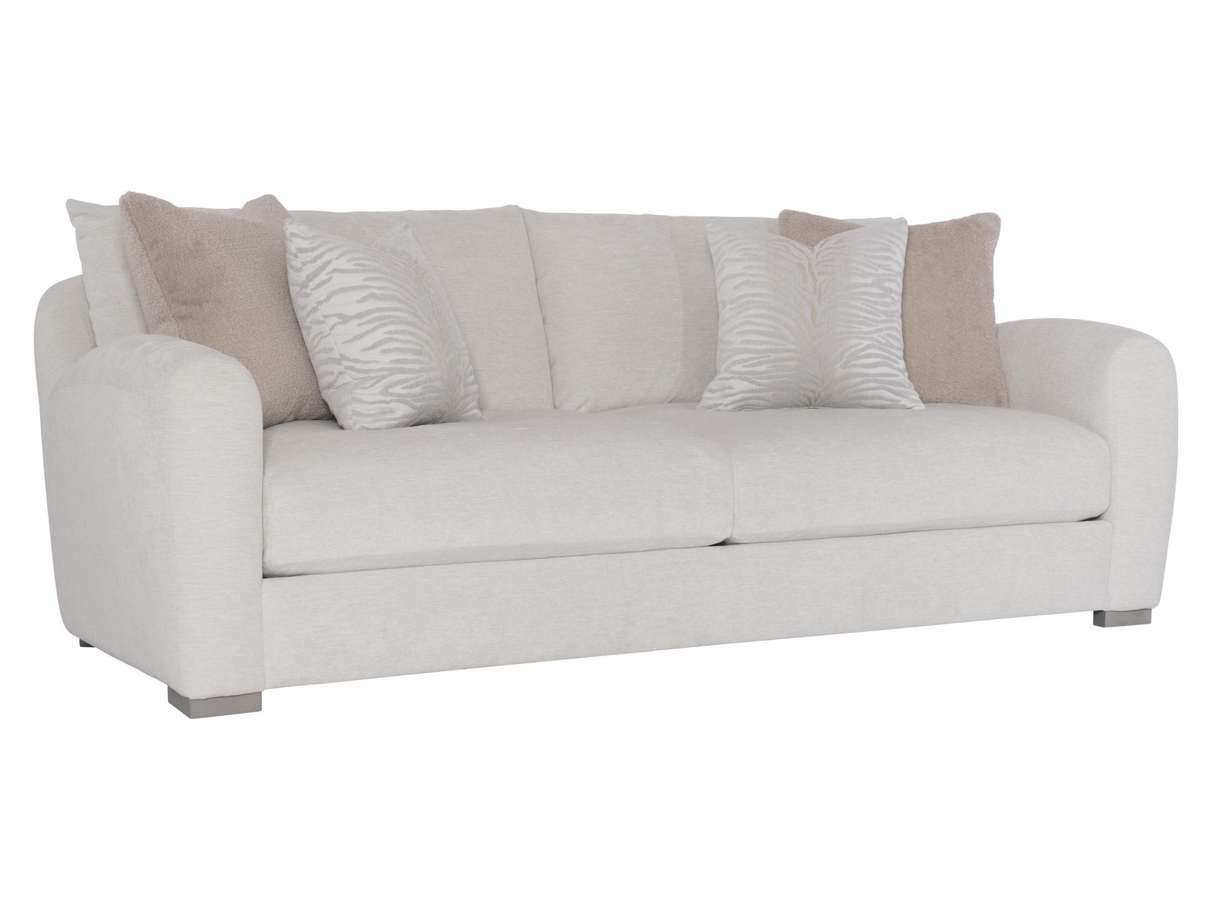 Asher White/Cream Fabric Sofa - Ornate Home