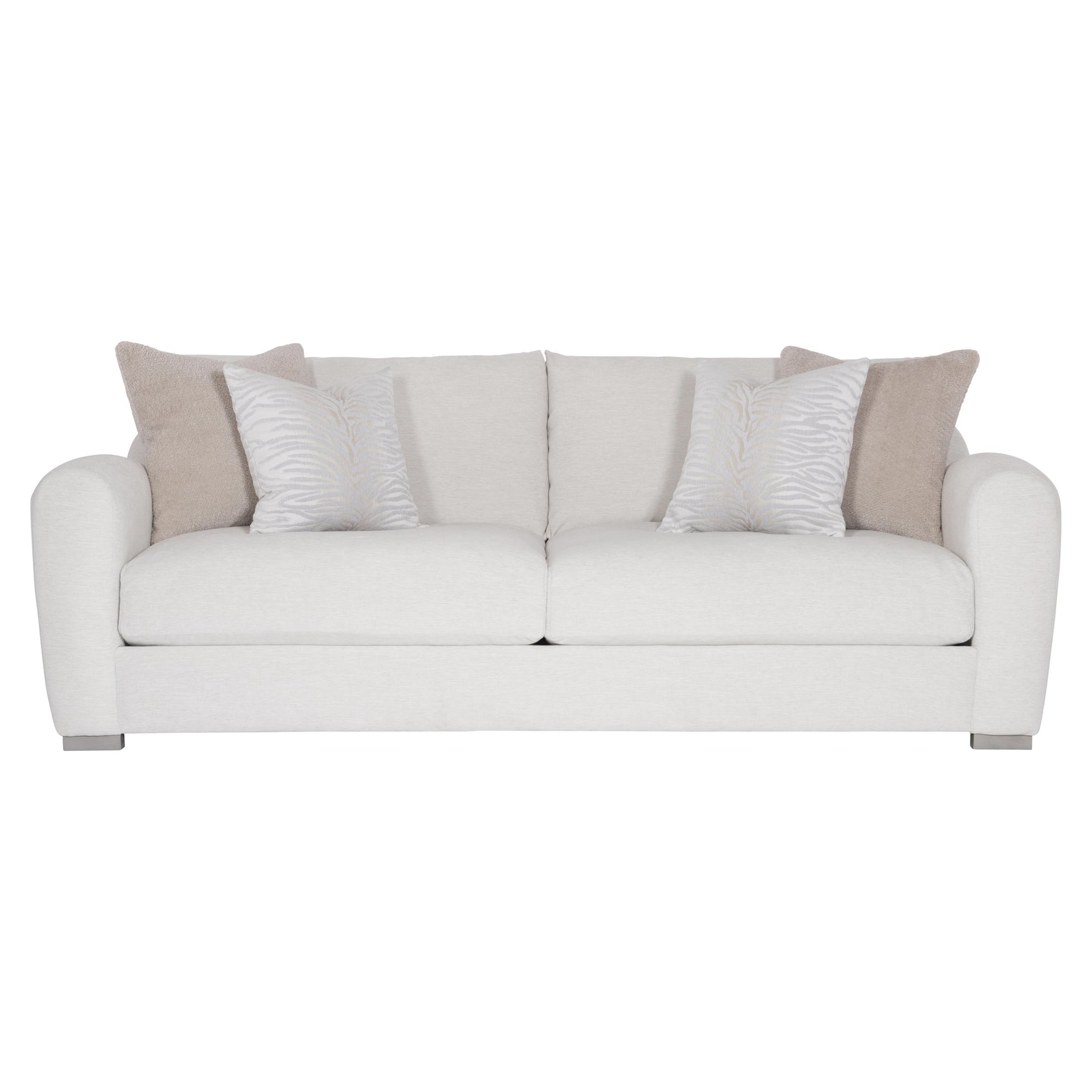Asher White/Cream Fabric Sofa - Ornate Home