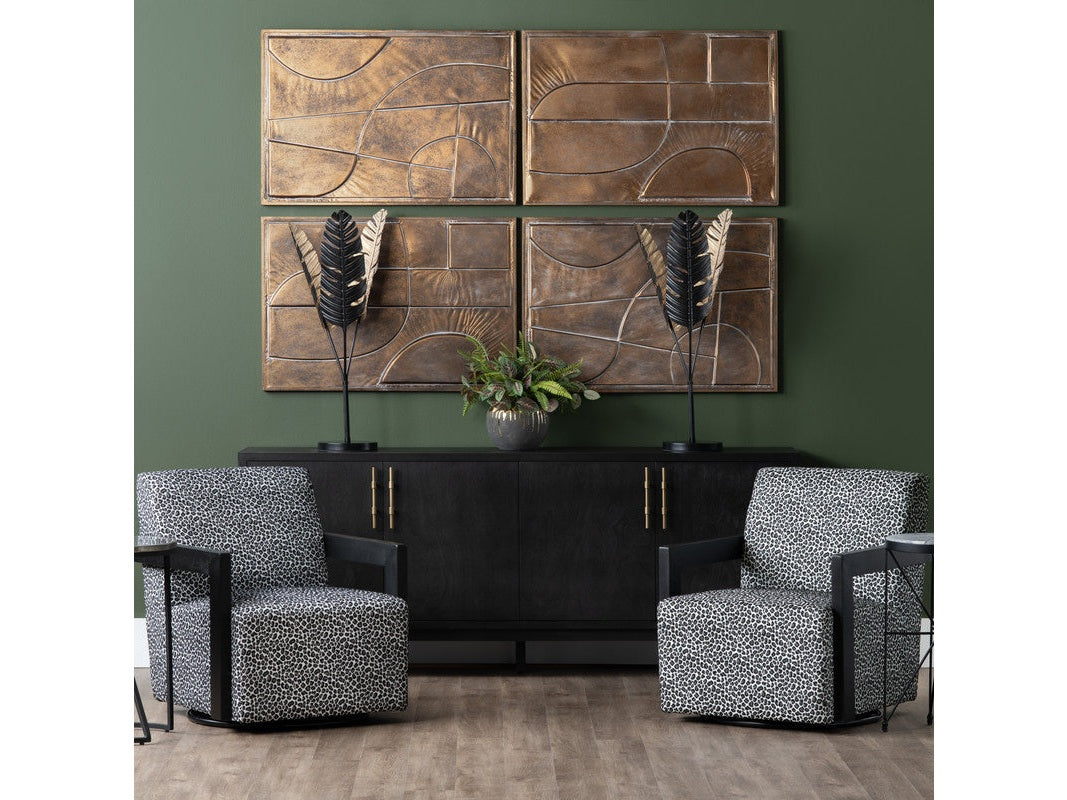 Ashford Black Four-Door Sideboard - Ornate Home